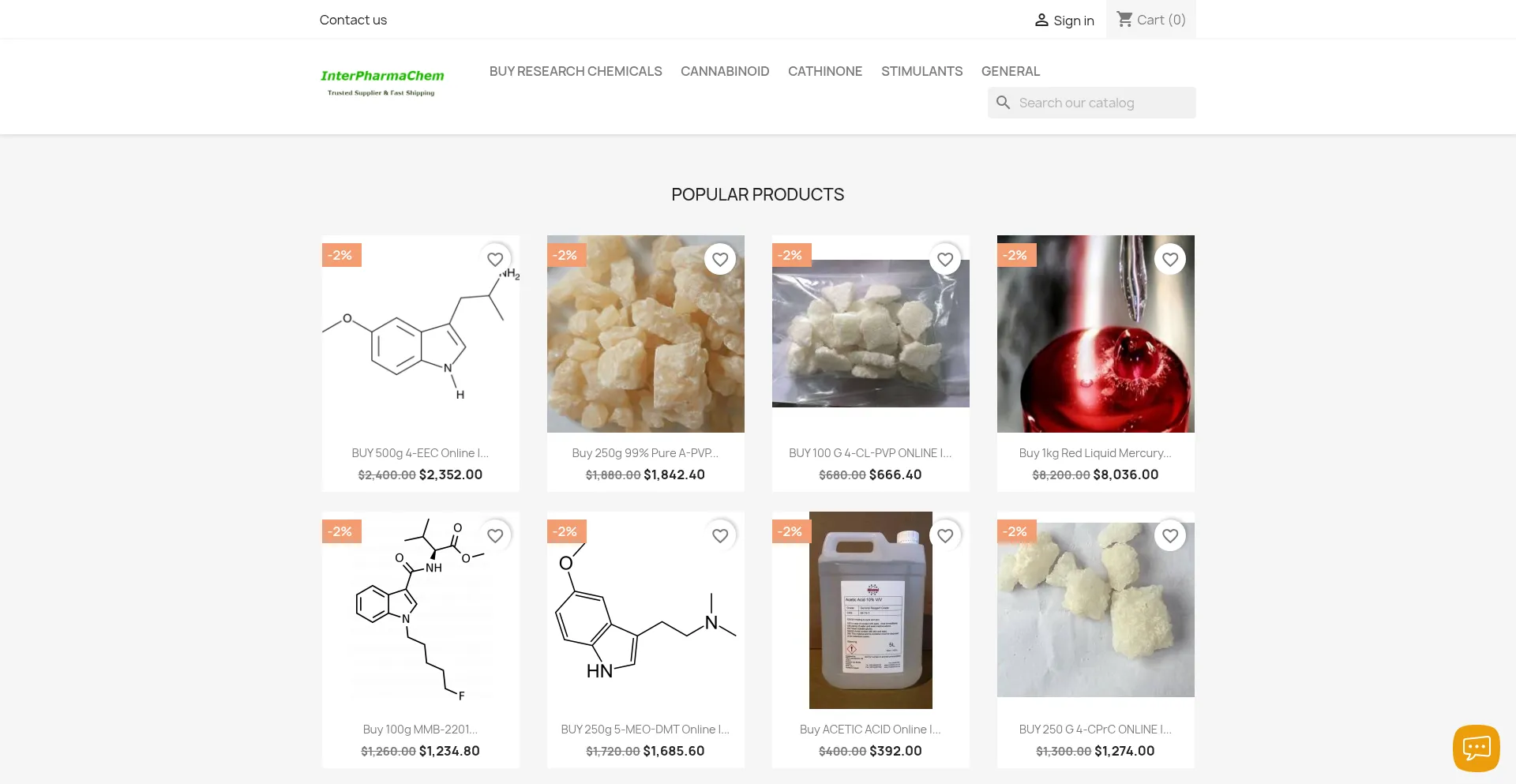 Website screenshot of Interphamachem.com