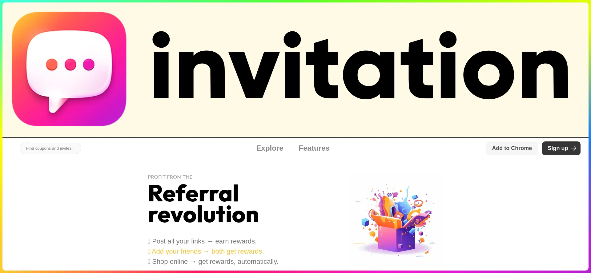 Website screenshot of Invitation.app
