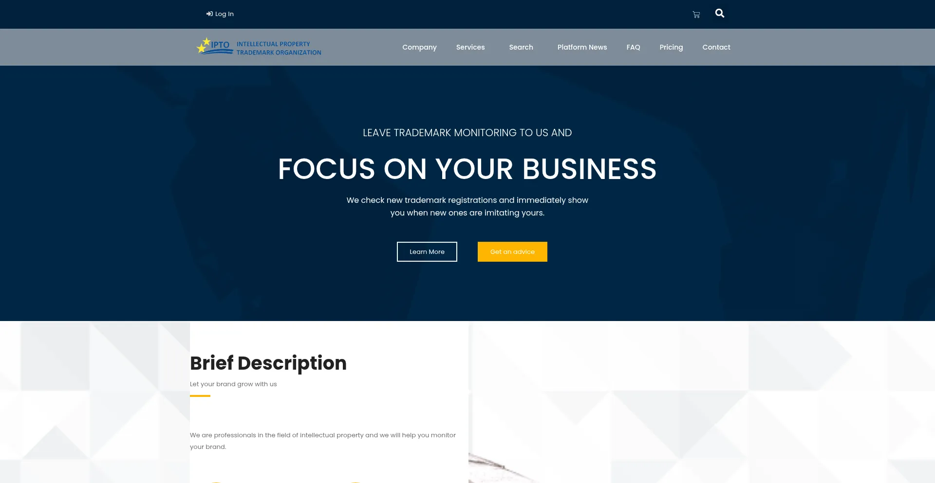 Website screenshot of Ipto-service.com