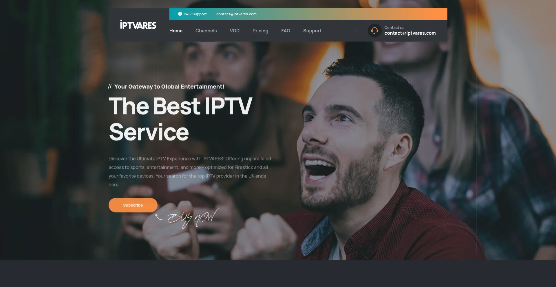 Website screenshot of Iptvares.com