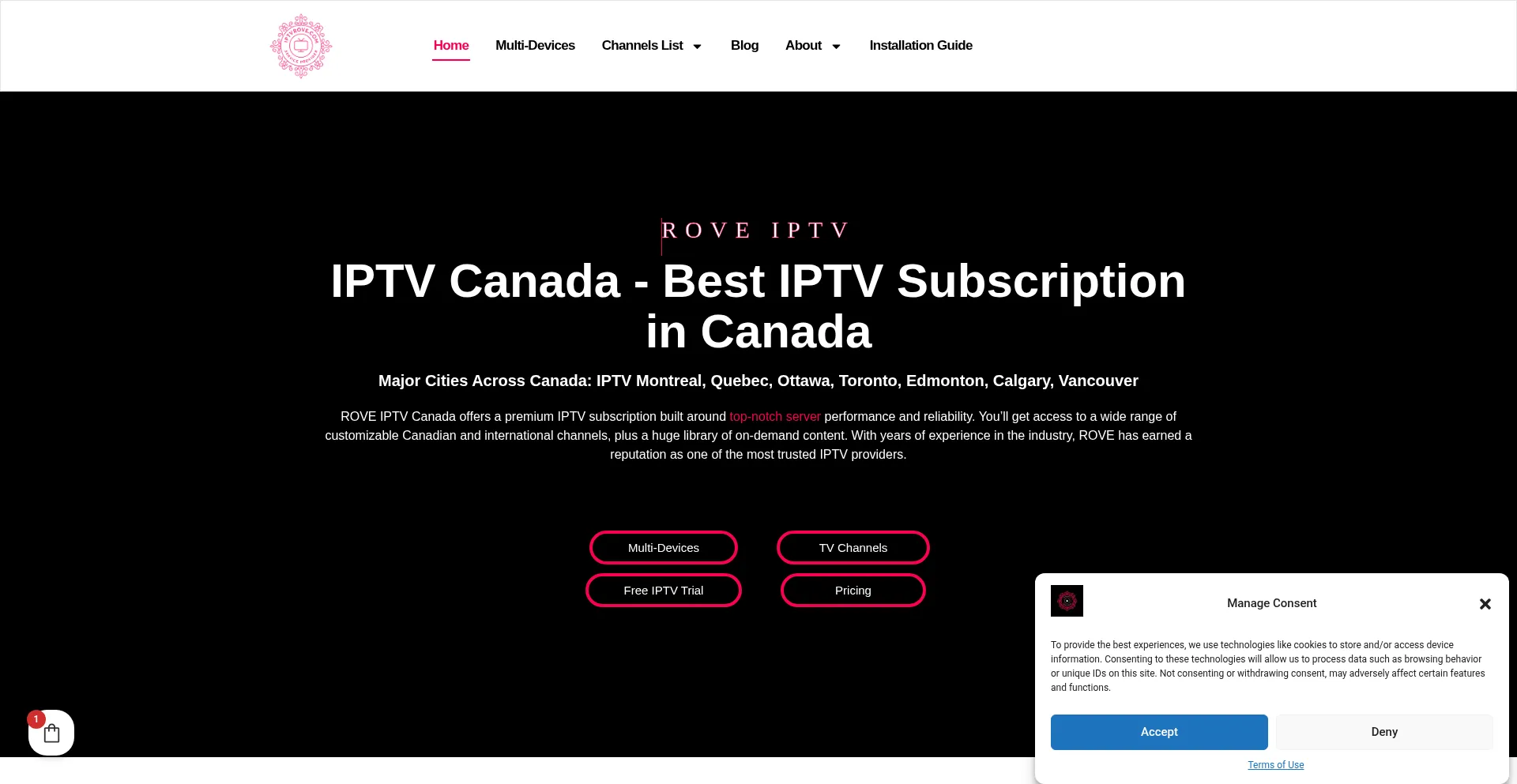 Iptvrove.com Screenshot