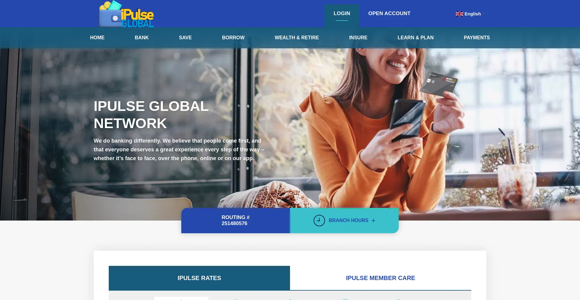 Website screenshot of Ipulseglobal.com