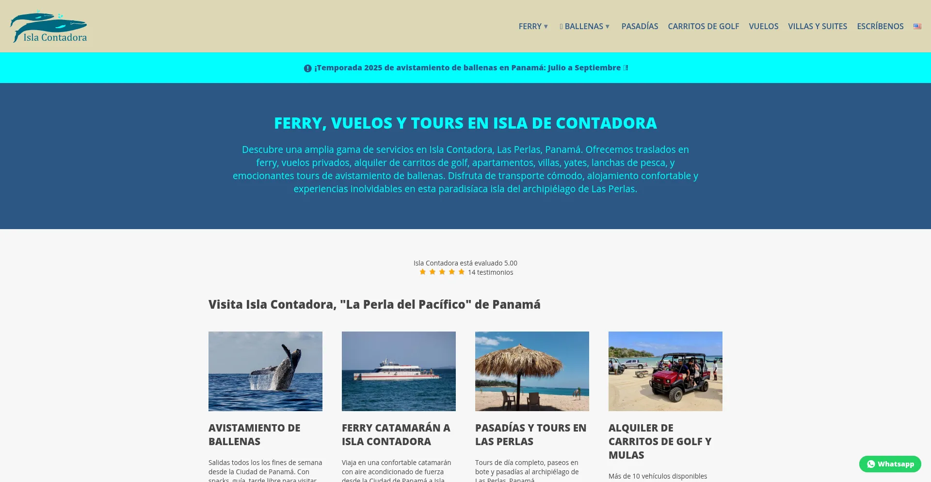 Website screenshot of Isladecontadora.com