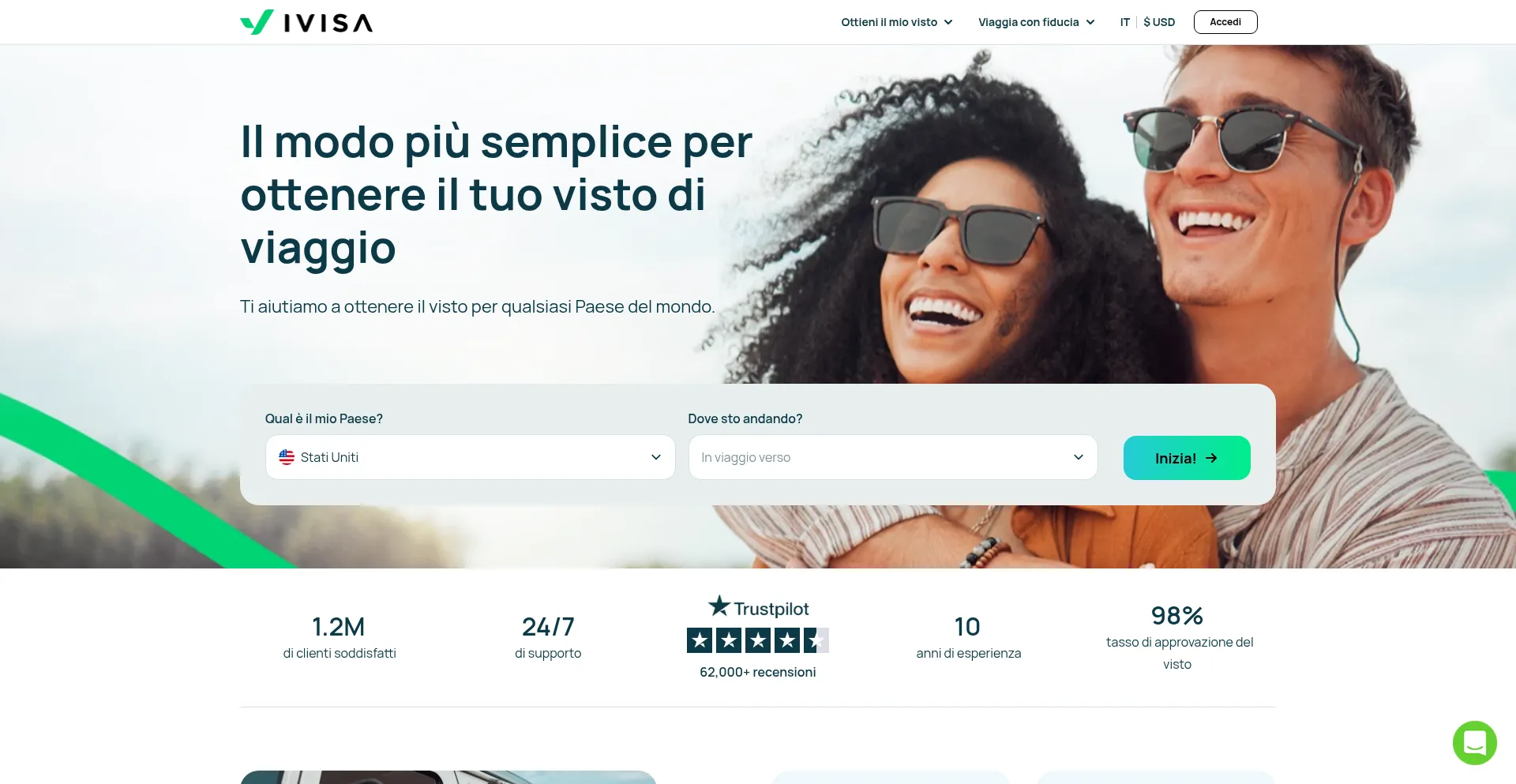 Website screenshot of It.ivisa.com