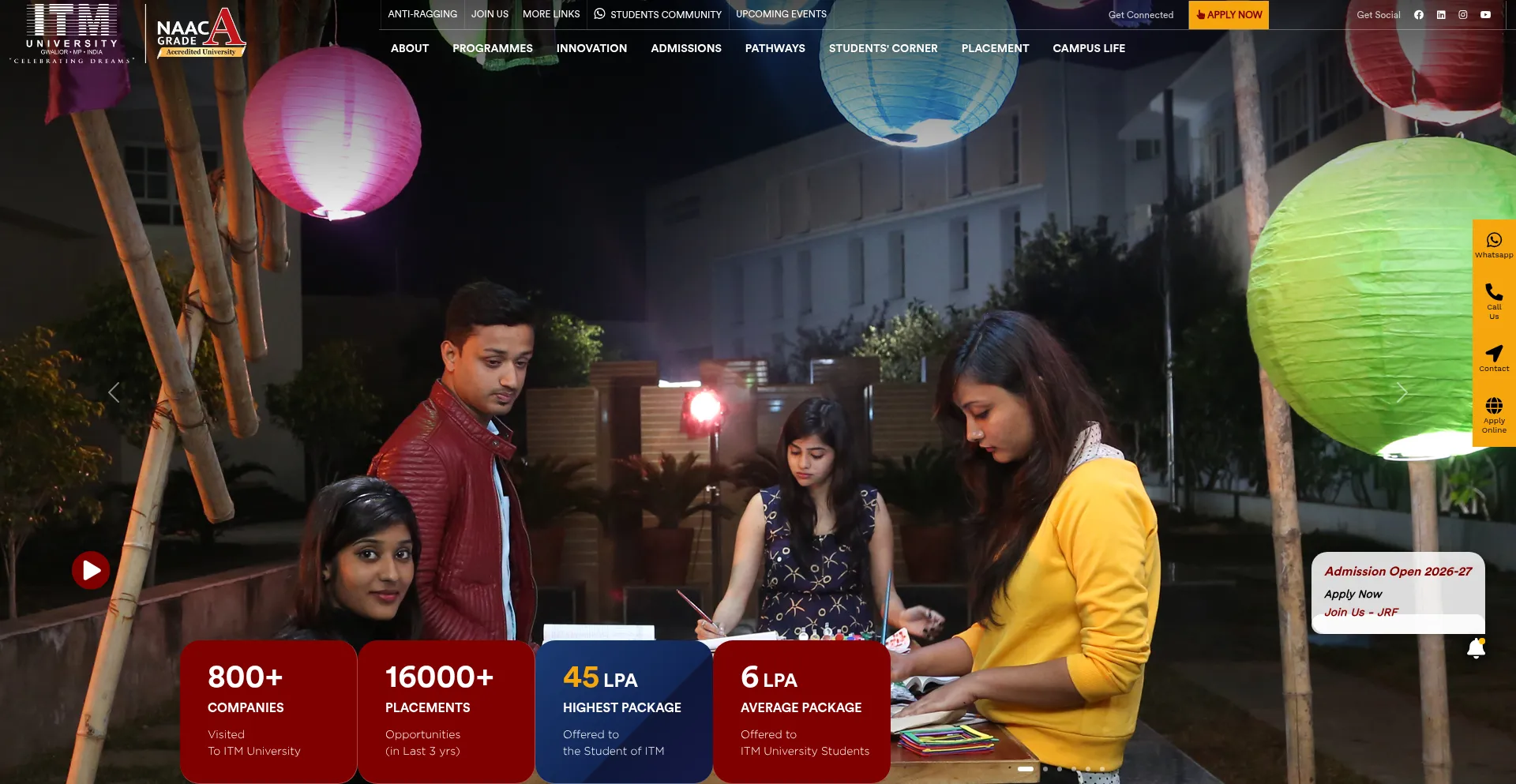Itmuniversity.ac.in