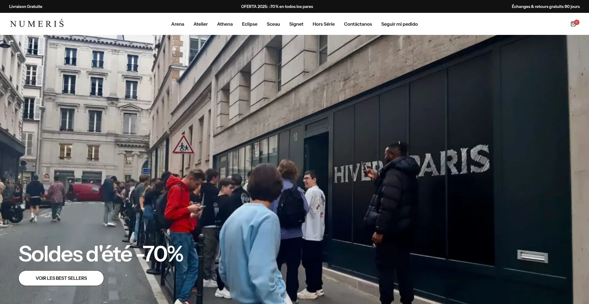 Website screenshot of Itsnumeris.store