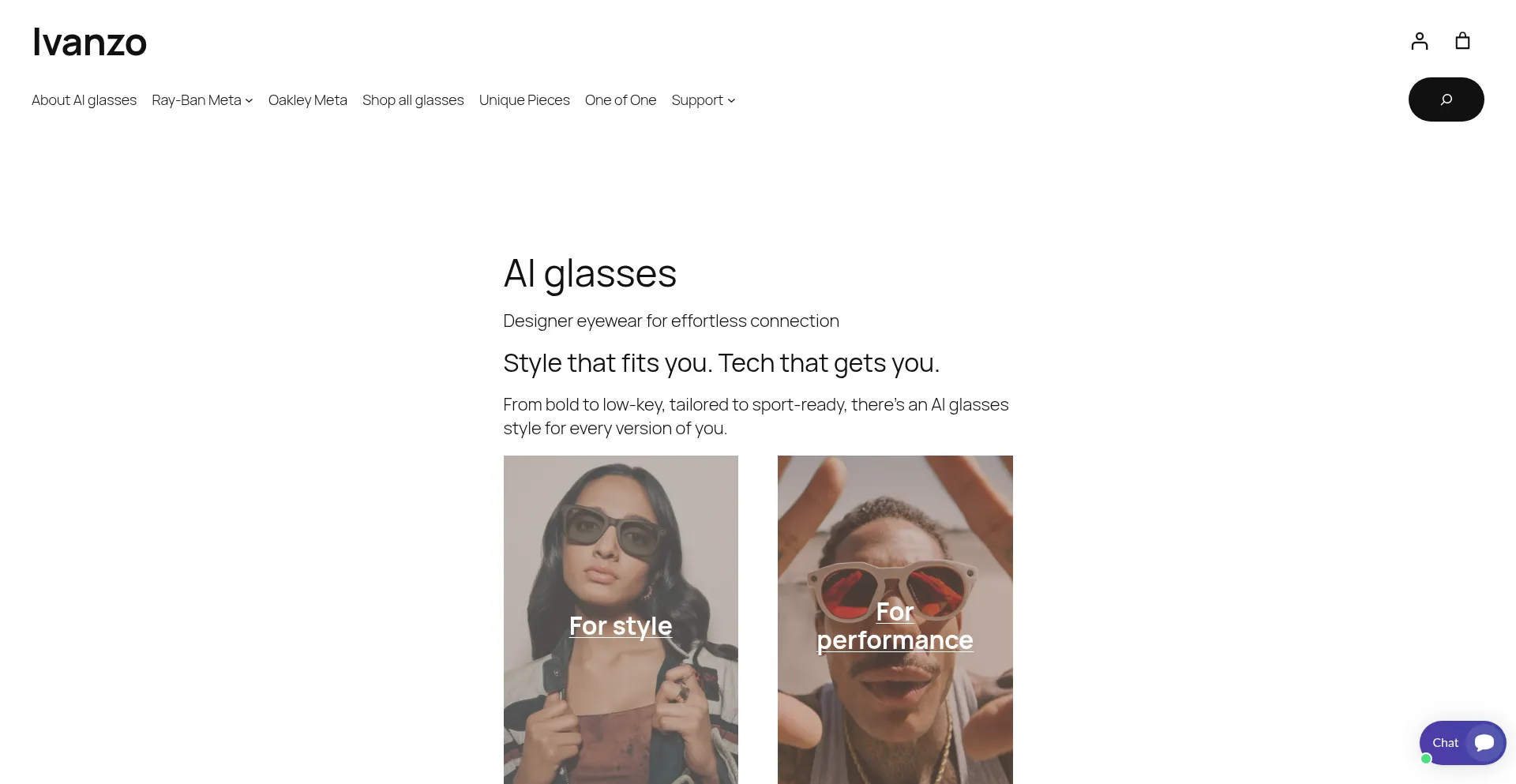 Website screenshot of Ivanzo.com
