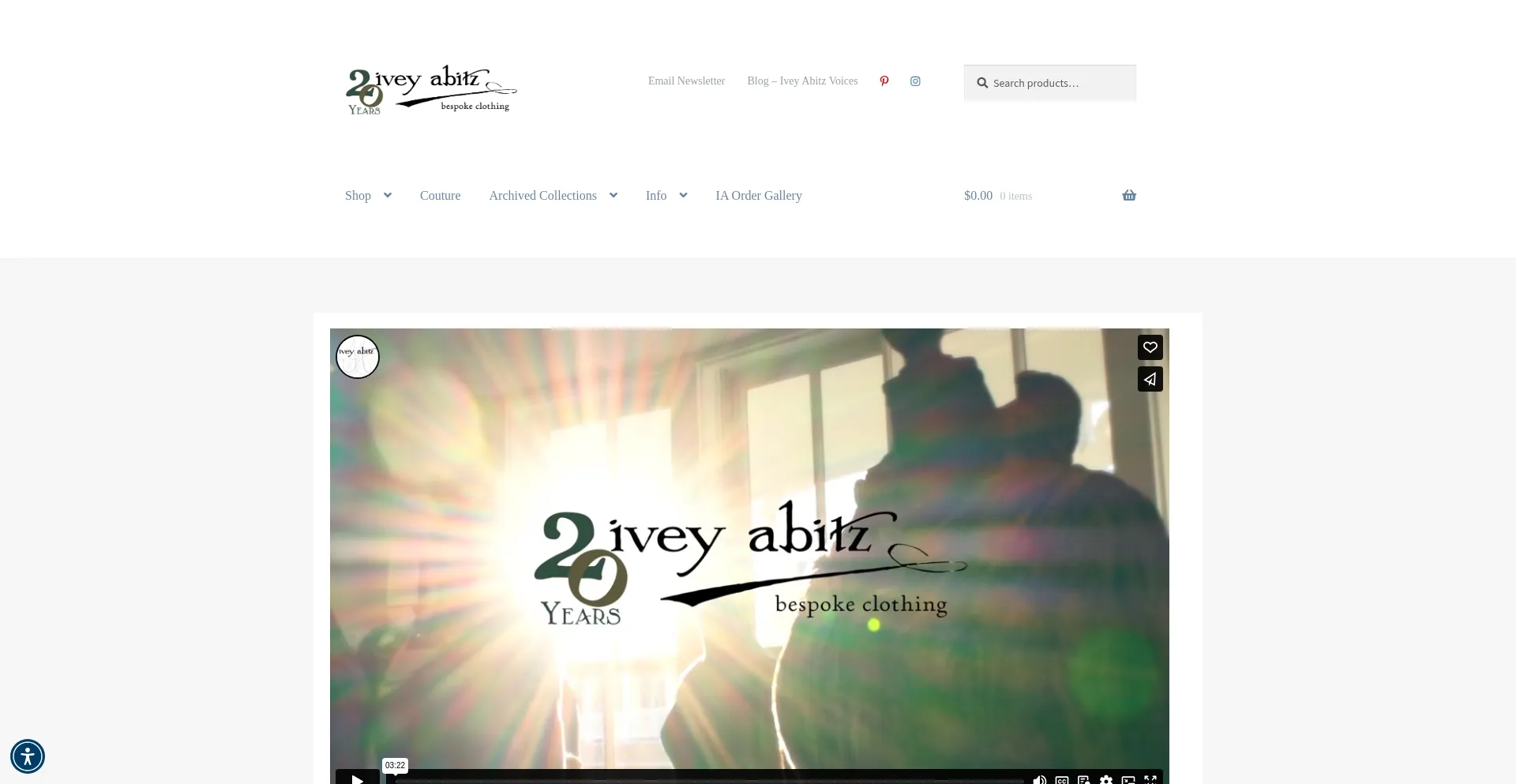 Website screenshot of Iveyabitz.com