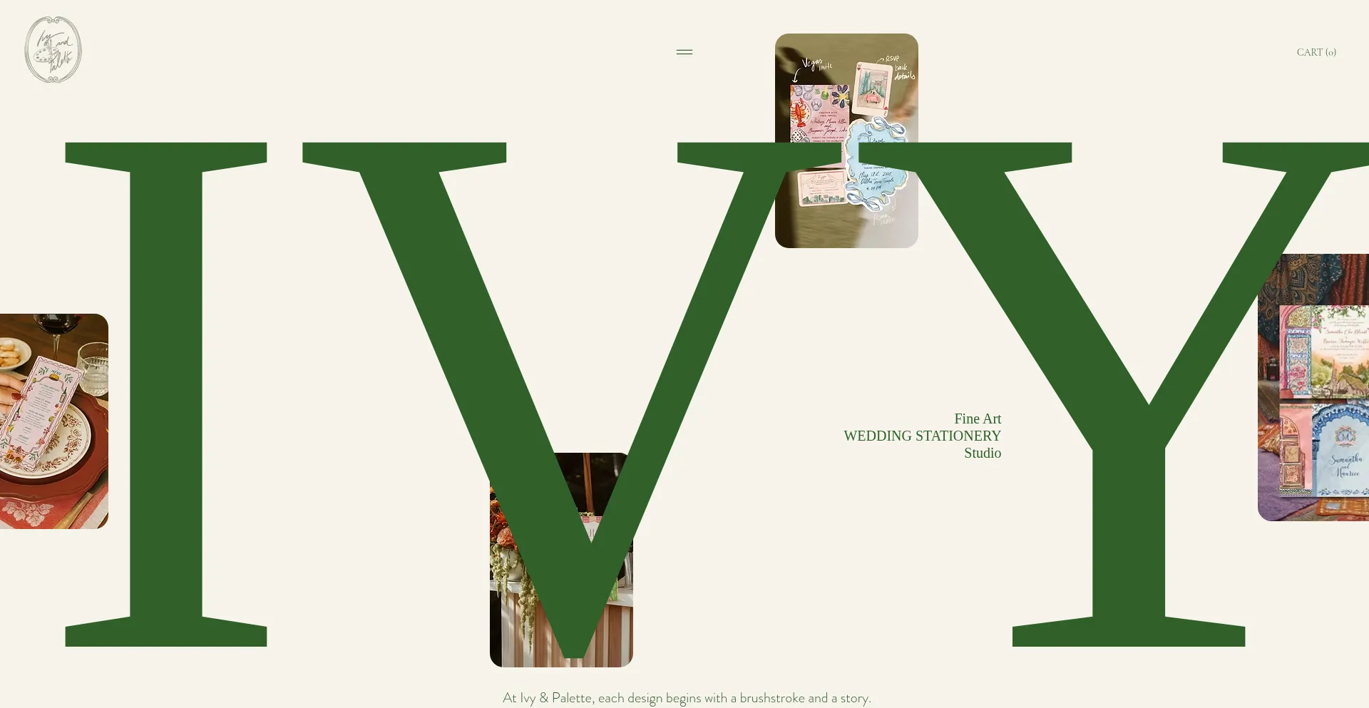 Website screenshot of Ivyandpalette.com