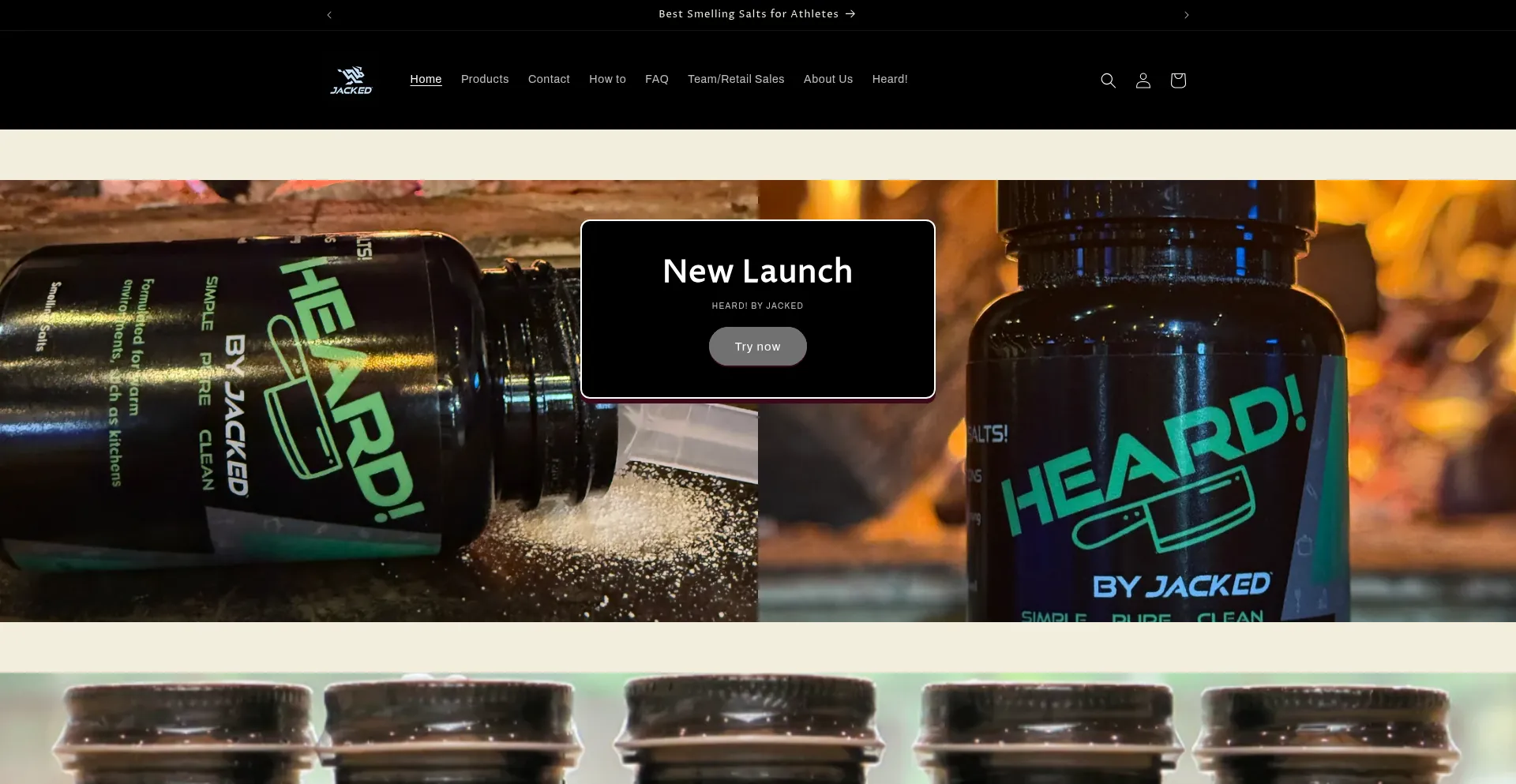 Website screenshot of Jackedsmellingsalts.com