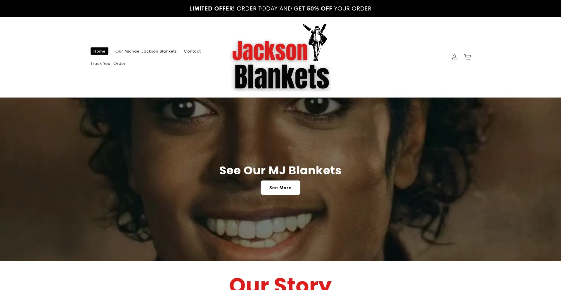 Website screenshot of Jacksonblanks.store
