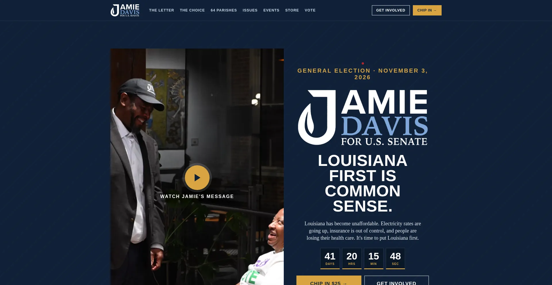 Jamiedavis4senate.com