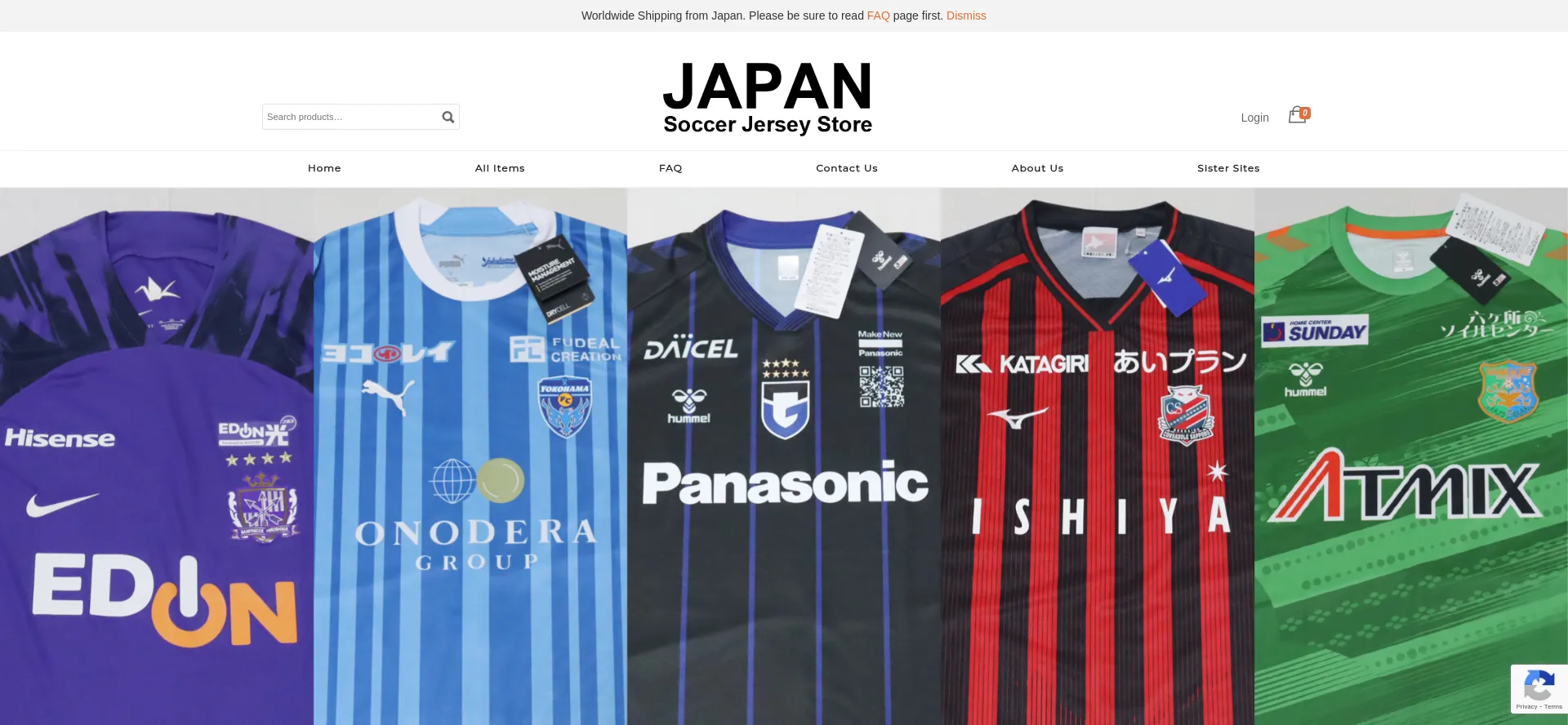 Website screenshot of Japansoccer-jersey.com