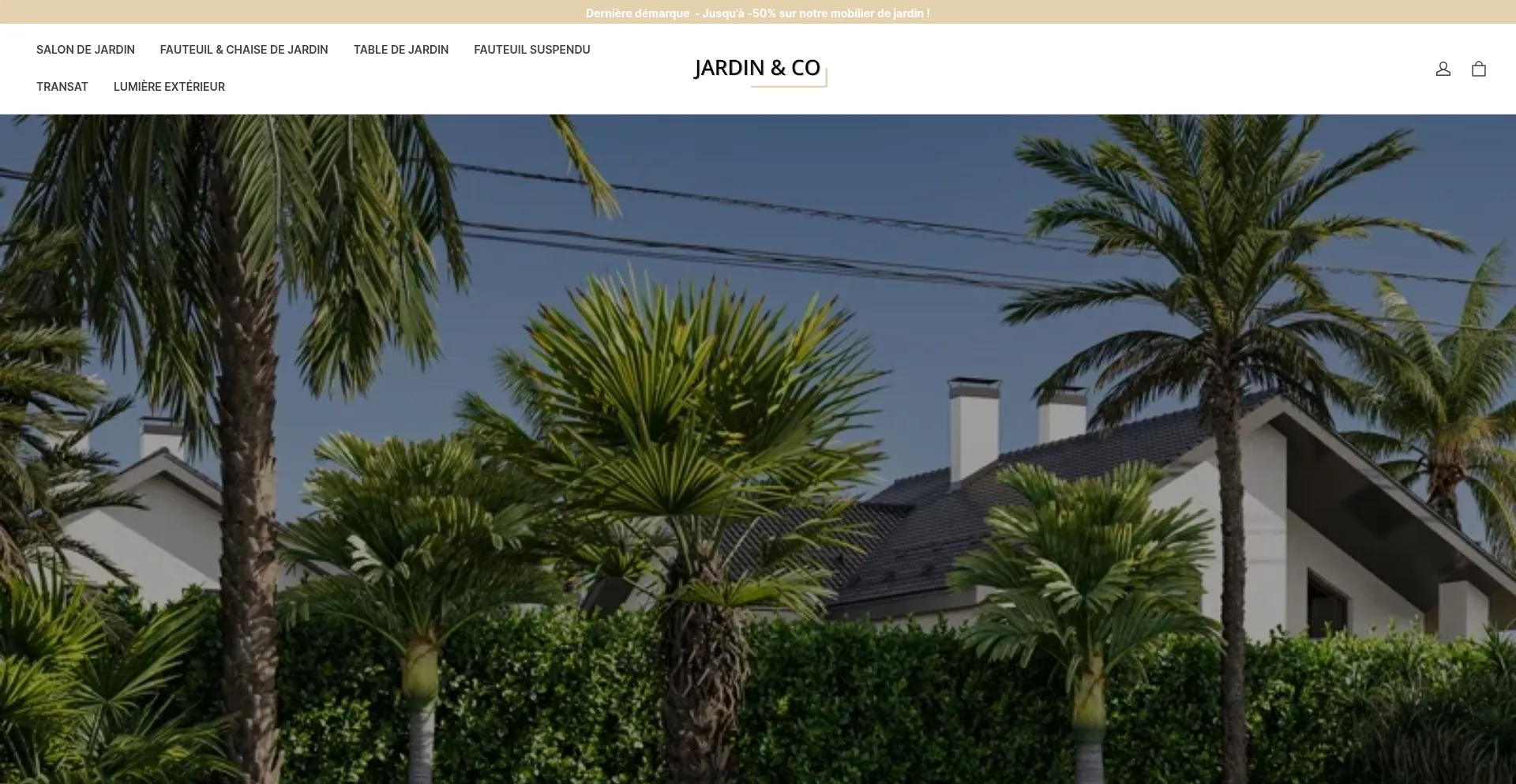 Website screenshot of Jardinandco.com