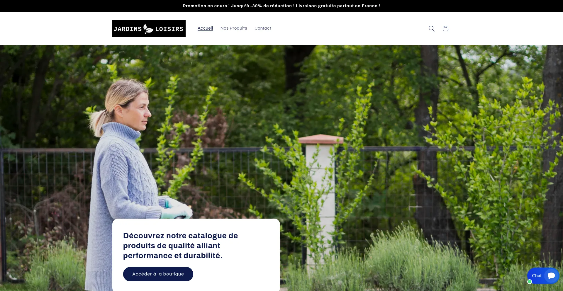 Website screenshot of Jardloisirs.com