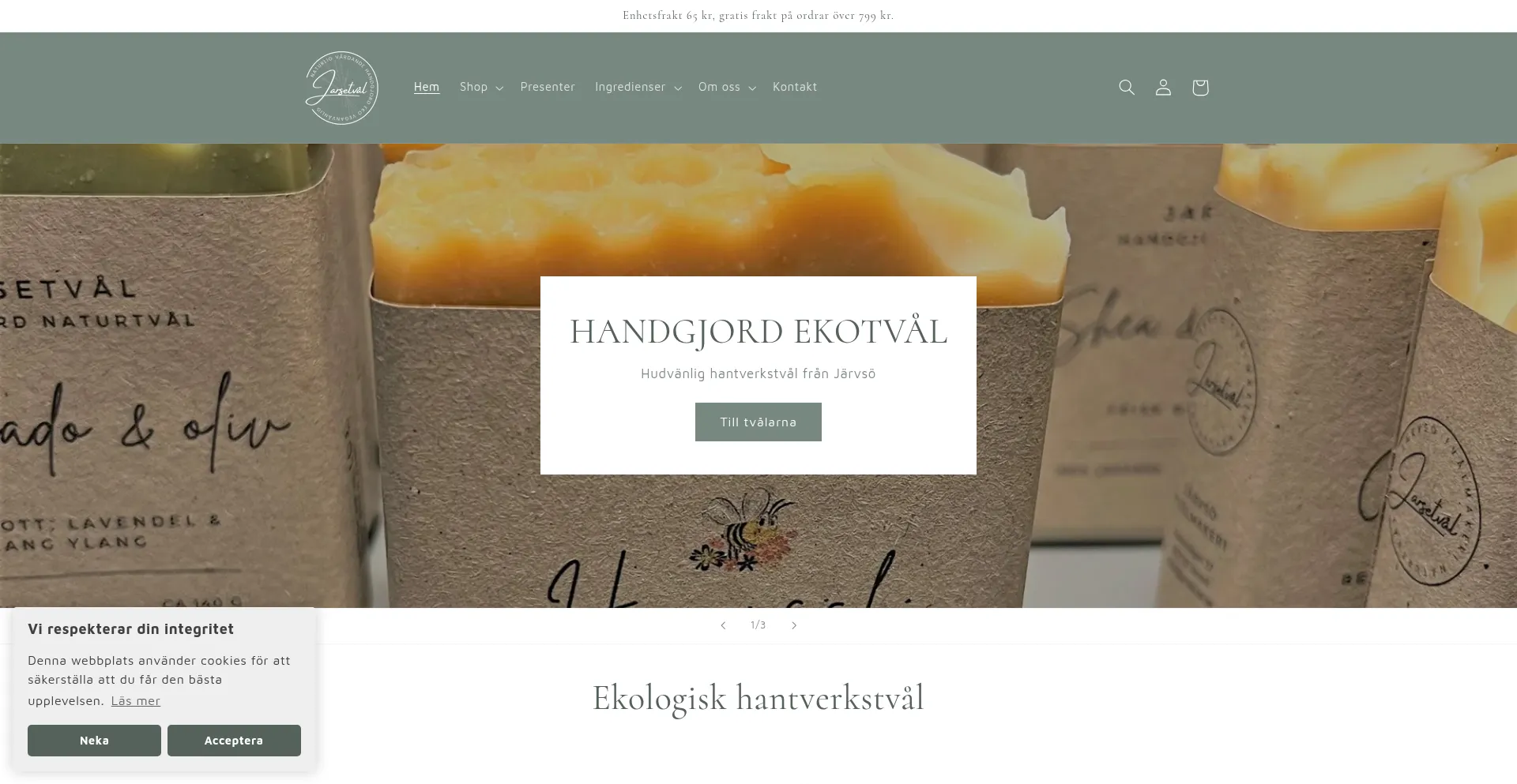 Website screenshot of Jarsetval.se