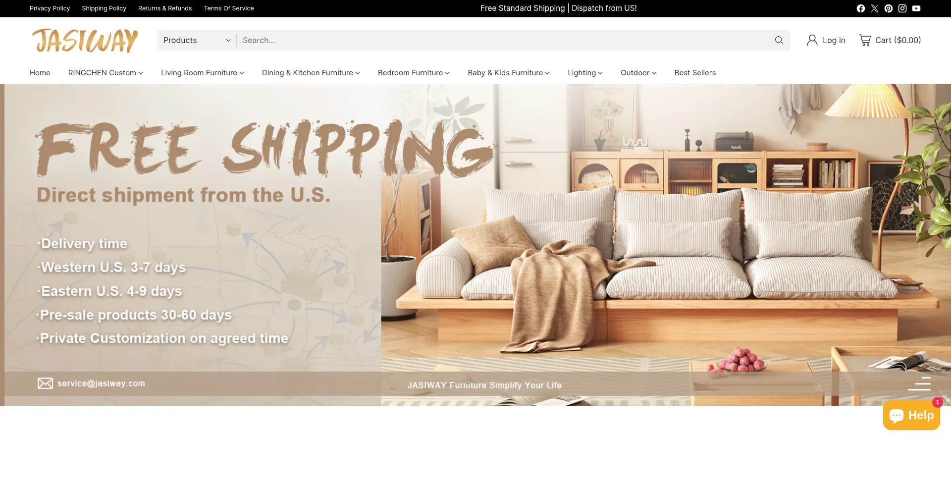 Website screenshot of Jasiway.com