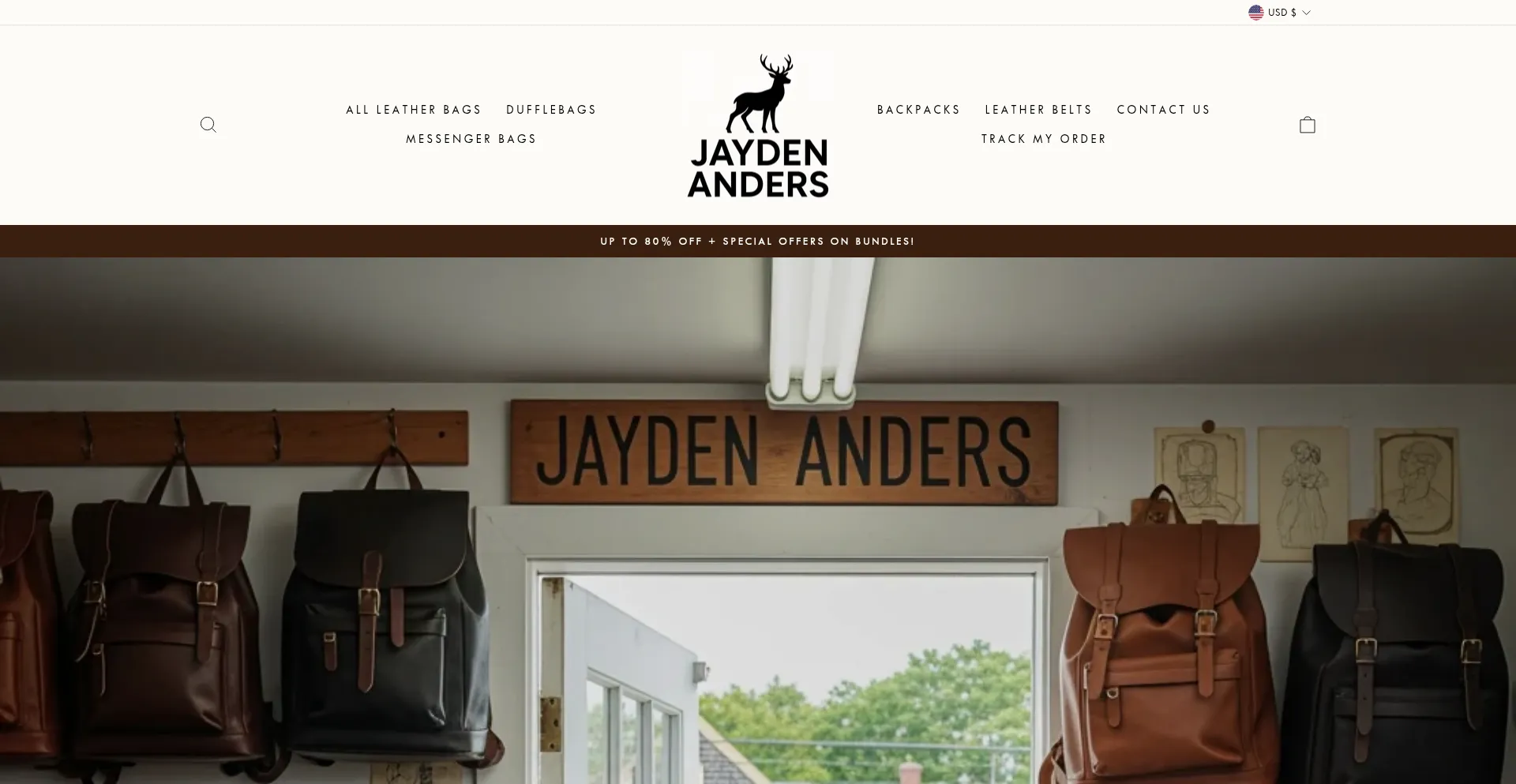 Website screenshot of Jayden-anders.com