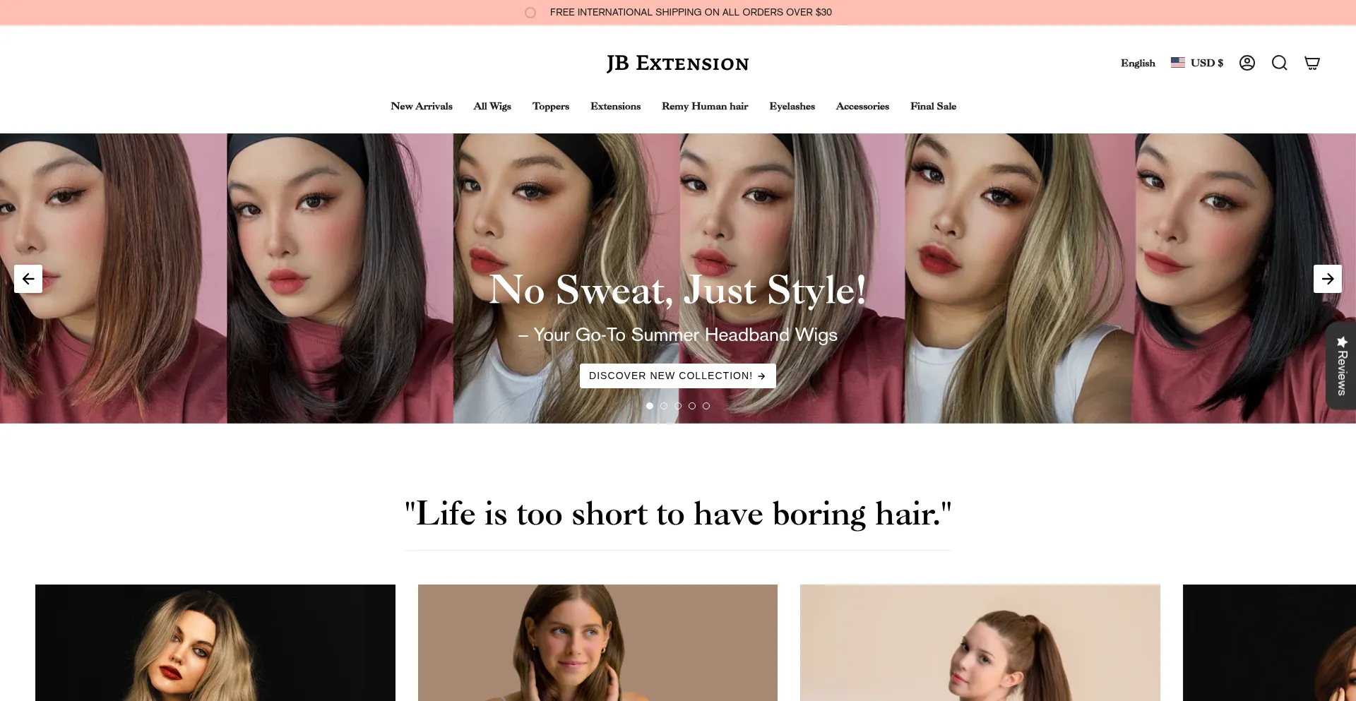 Website screenshot of Jbextension.com