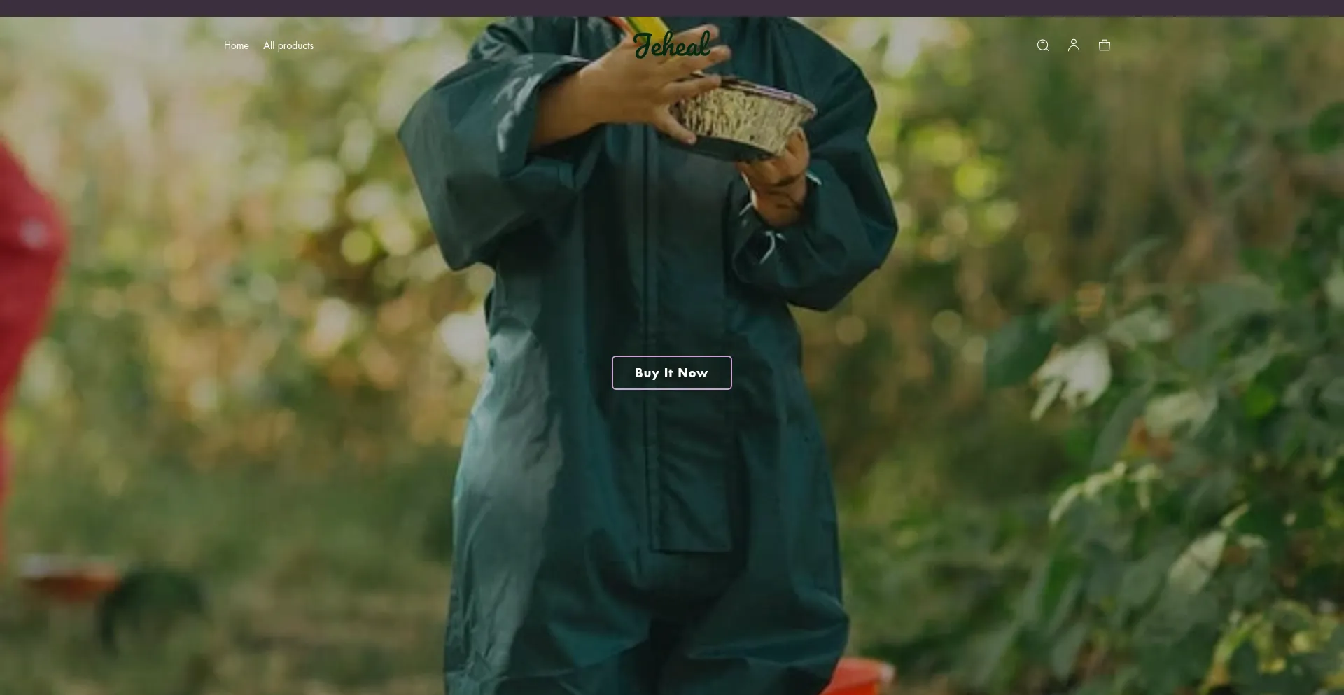 Website screenshot of Jeheal.com