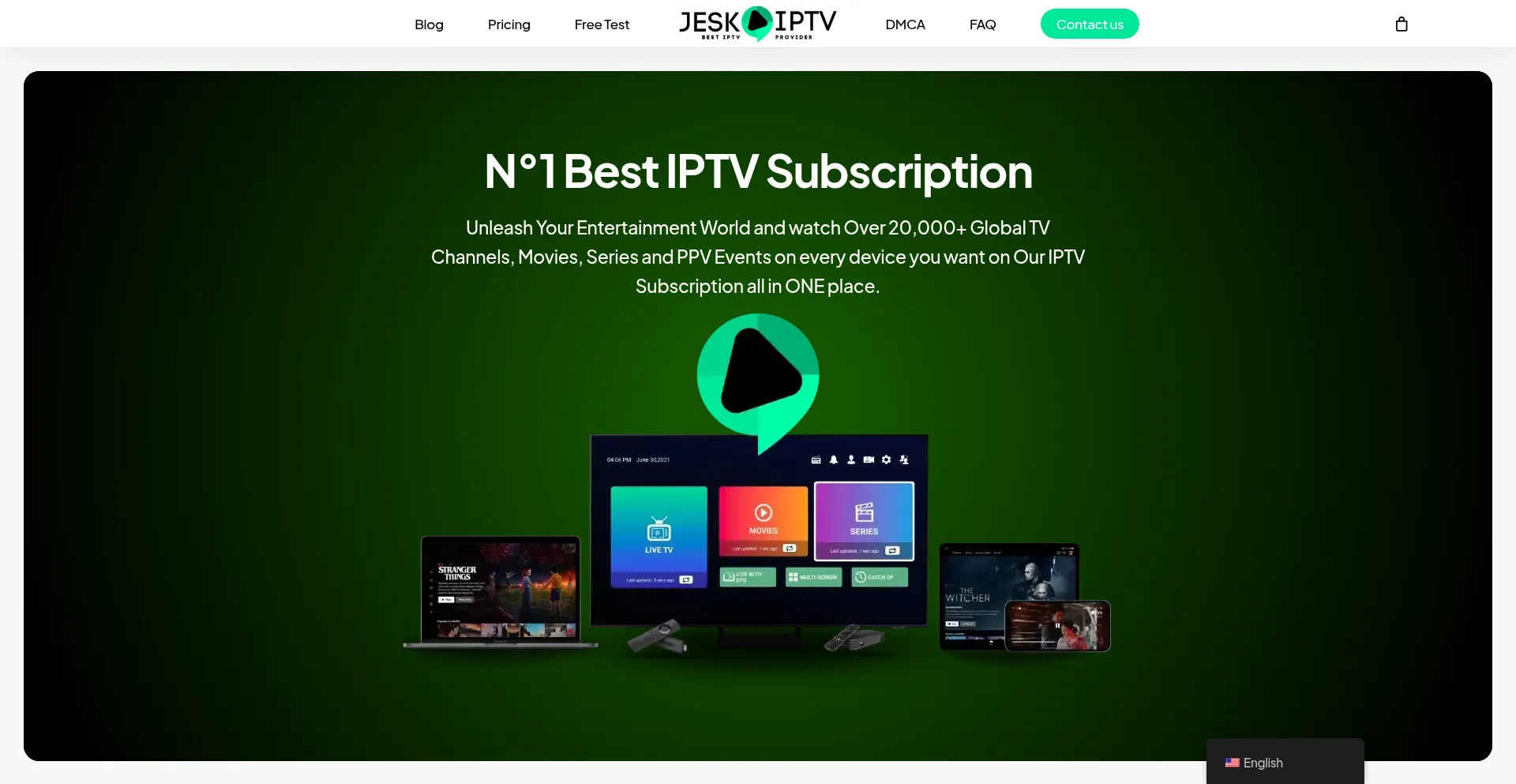 Website screenshot of Jeskoiptv.com