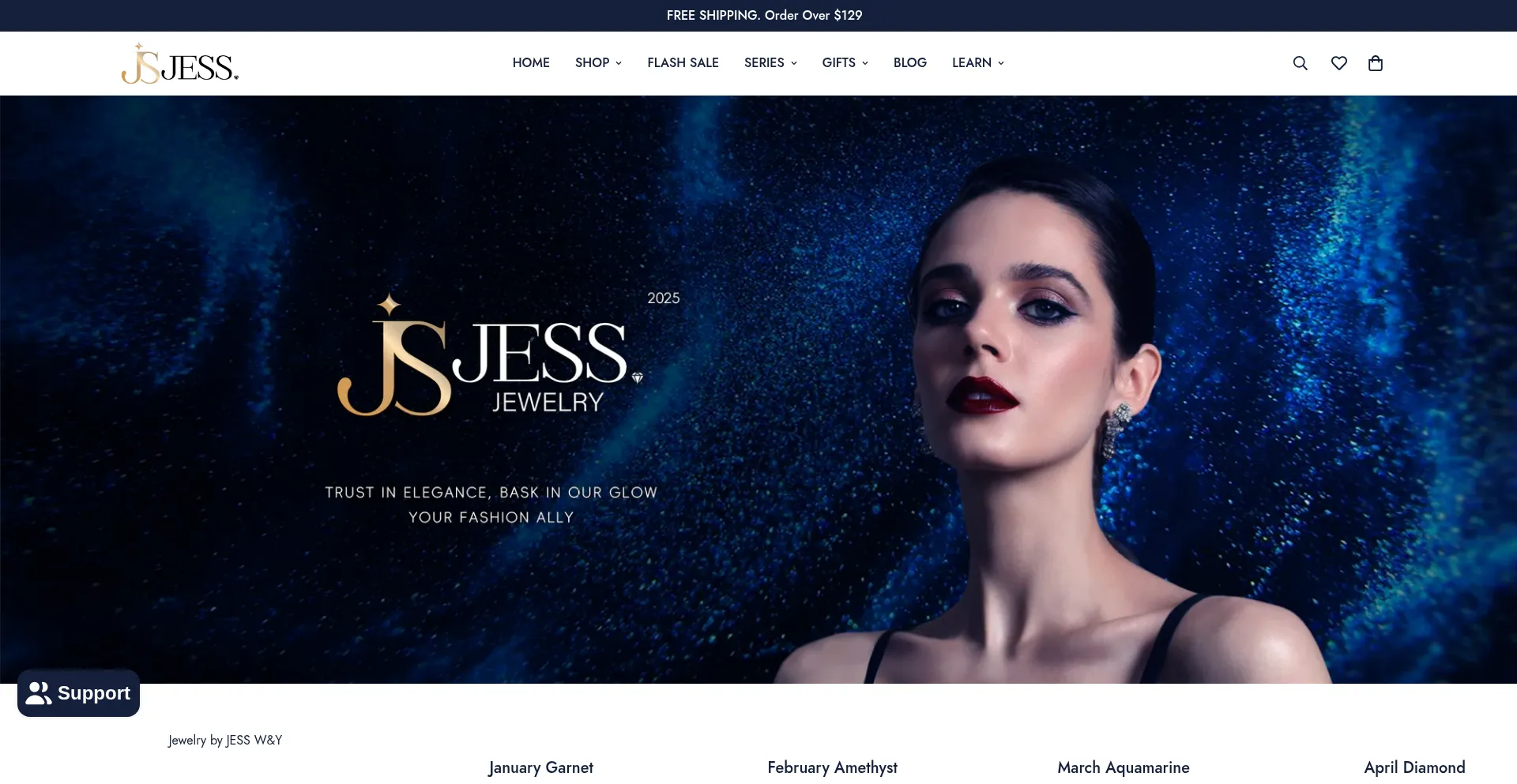 Website screenshot of Jesswy.com