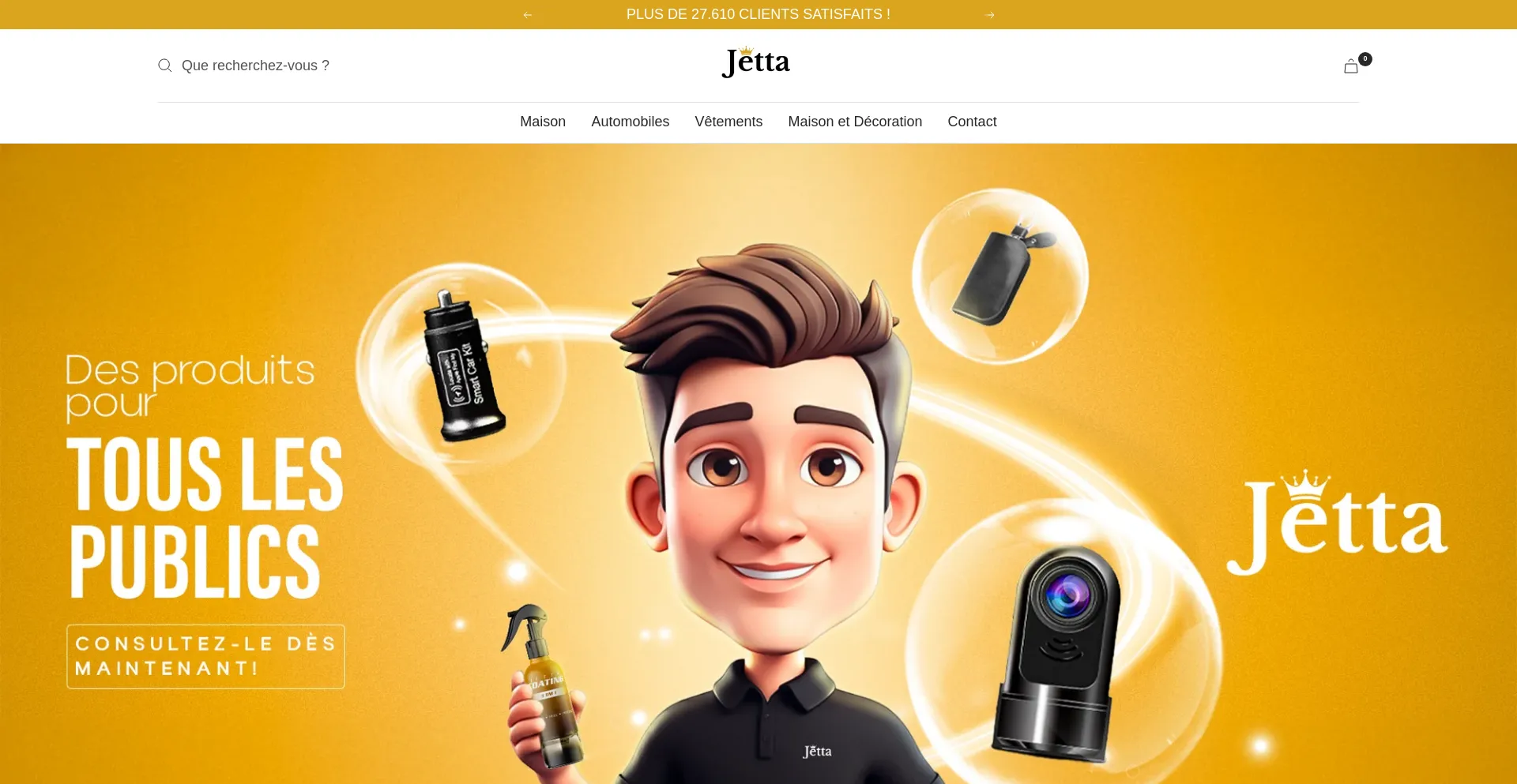 Website screenshot of Jetta-shop.com
