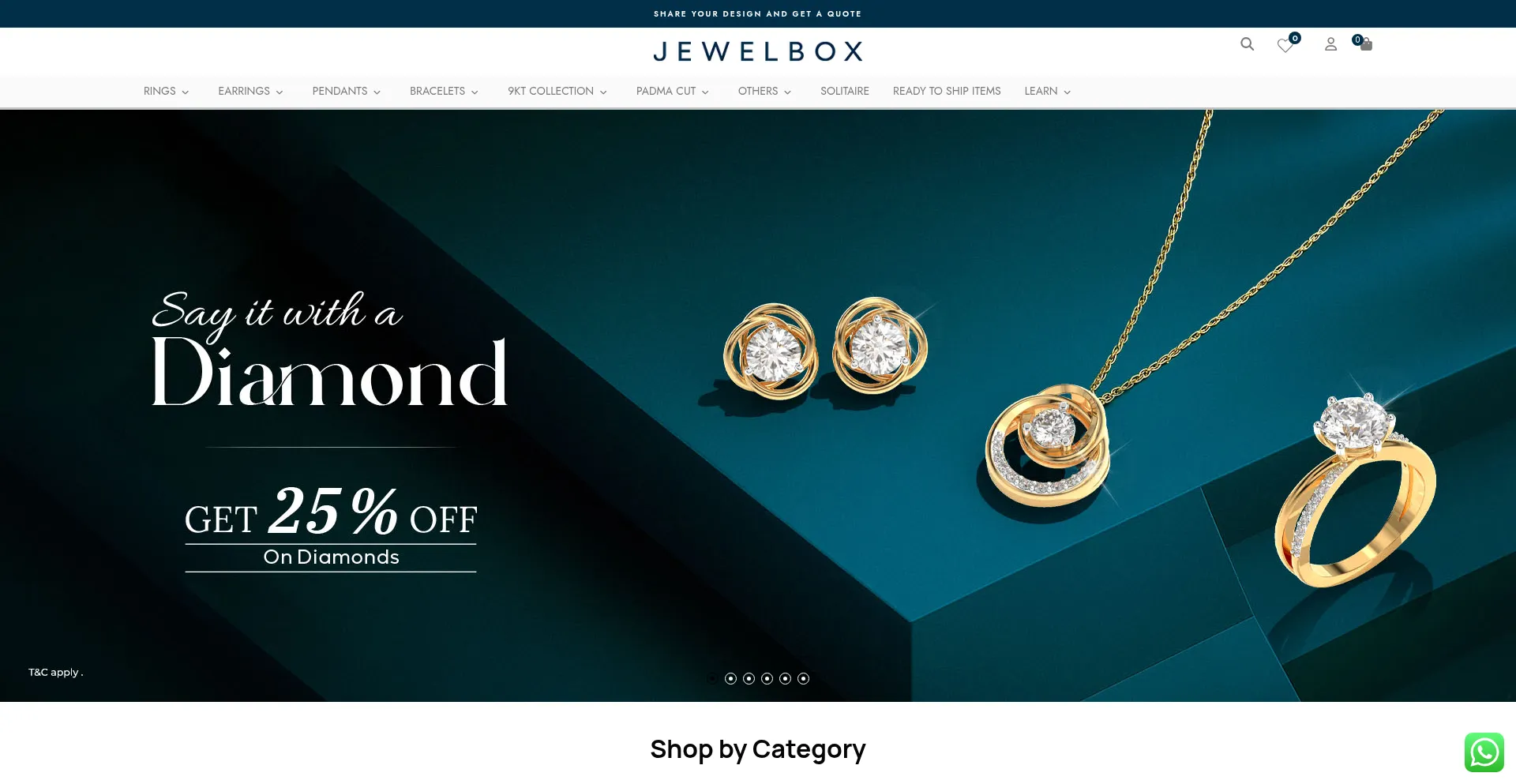 Website screenshot of Jewelbox.co.in