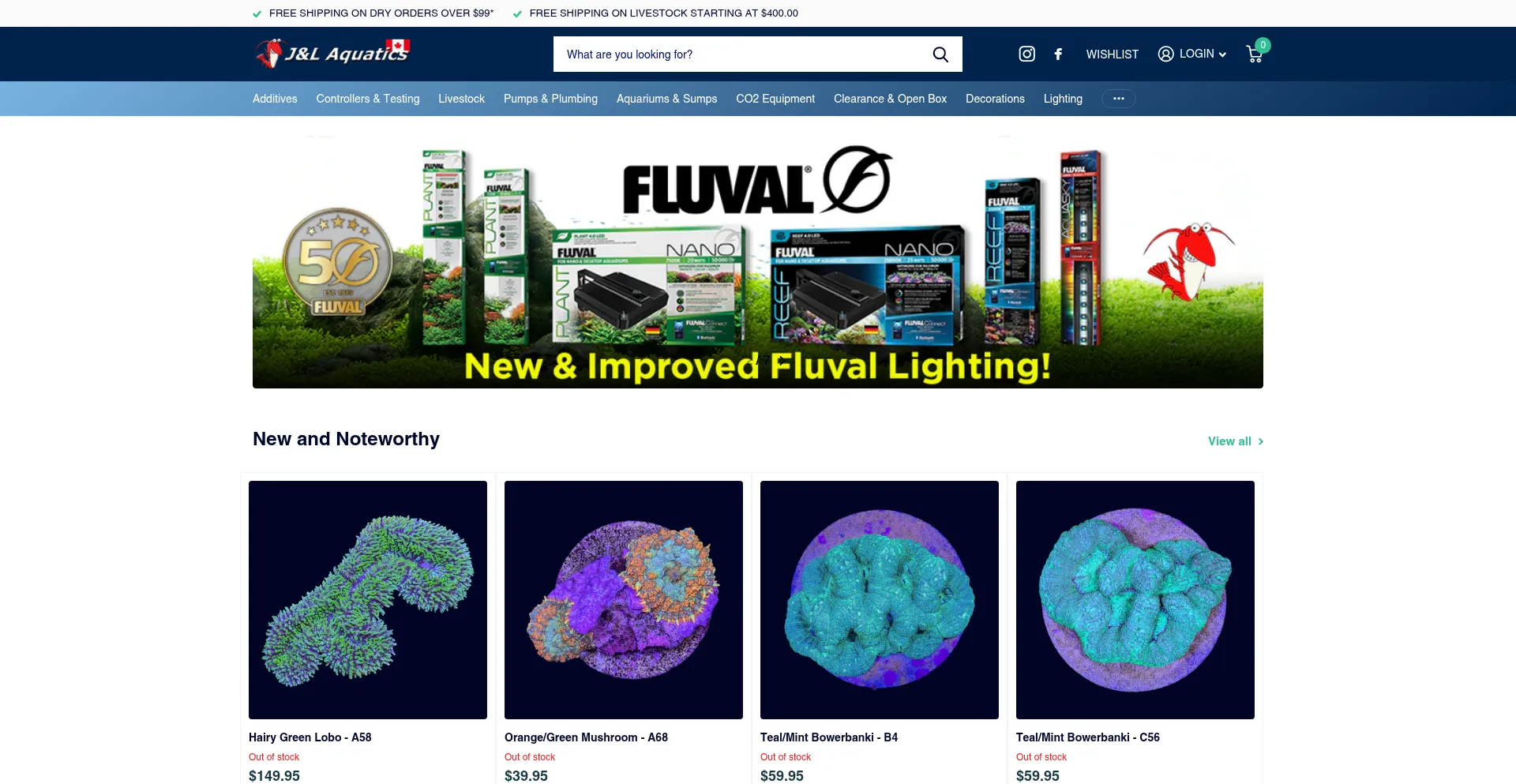 Jlaquatics.com Screenshot