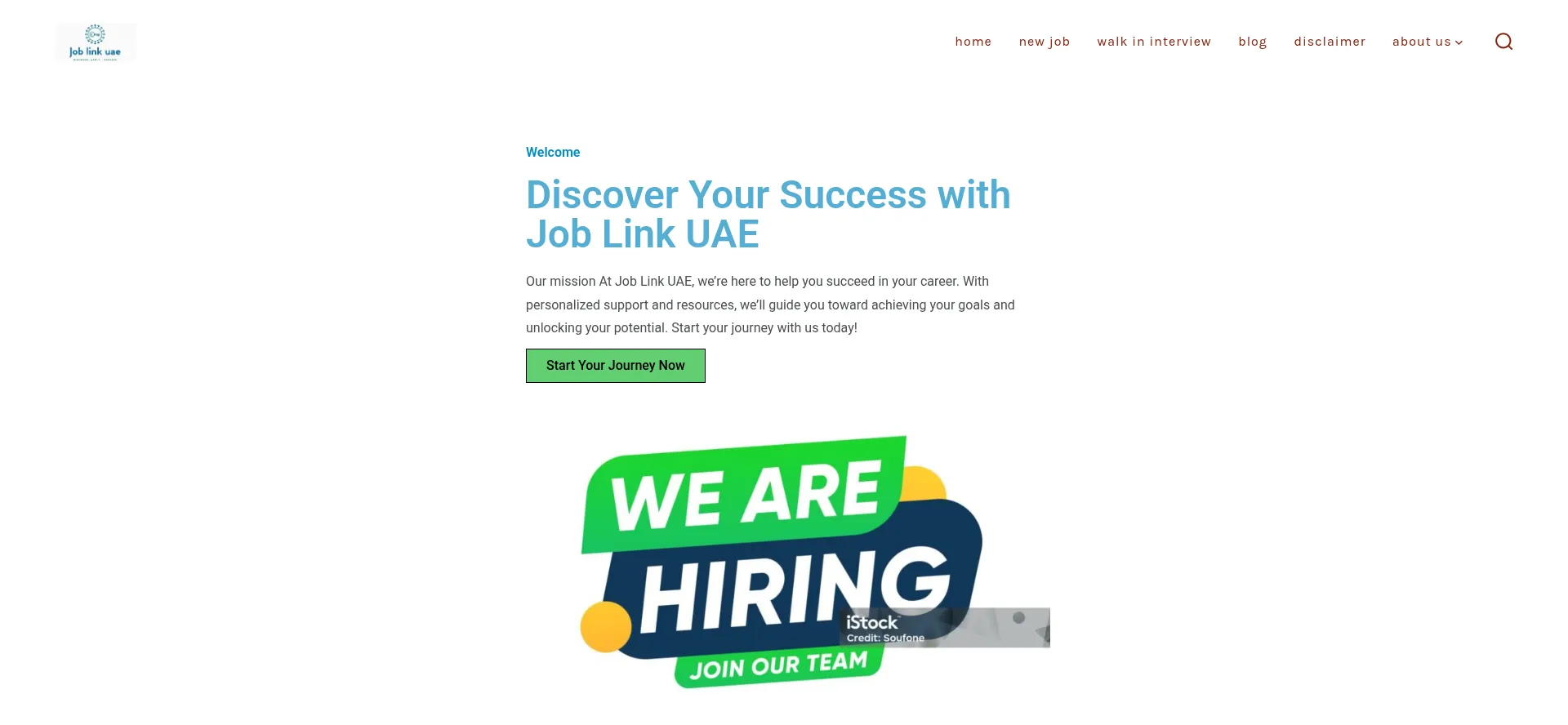 Website screenshot of Joblinkuae.com