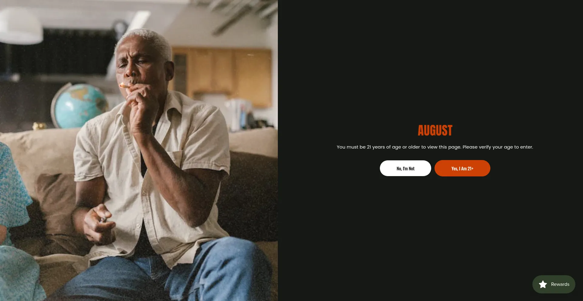 Website screenshot of Joinaugust.com