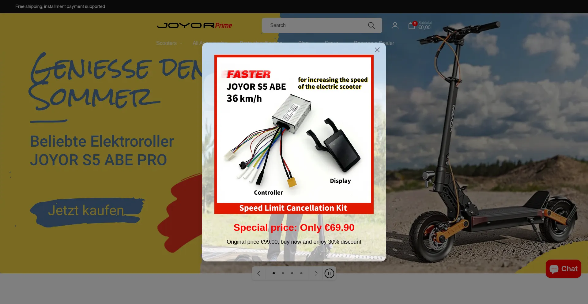 Website screenshot of Joyorprime.com