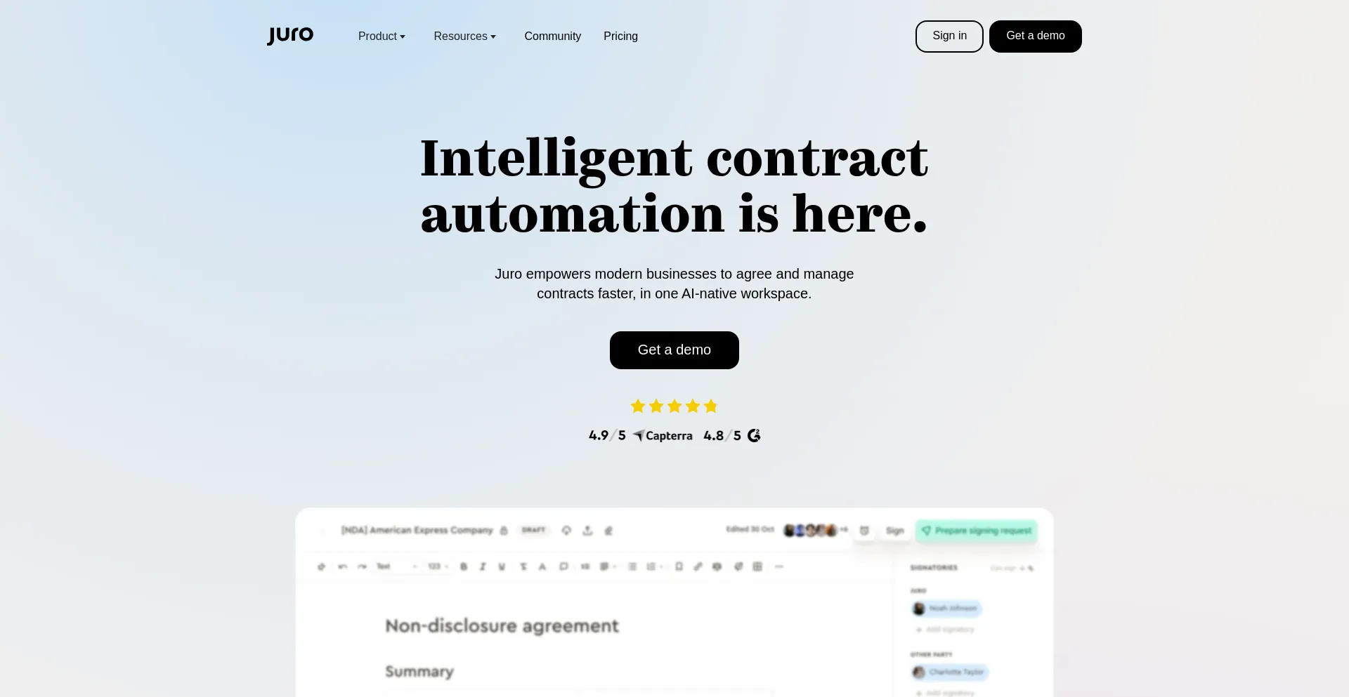 Website screenshot of Juroapps.com