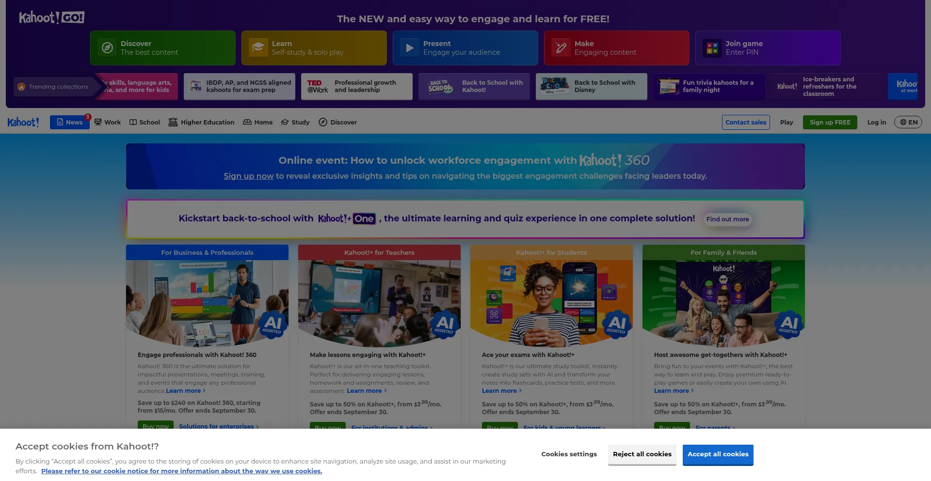 Kahoot.com Screenshot