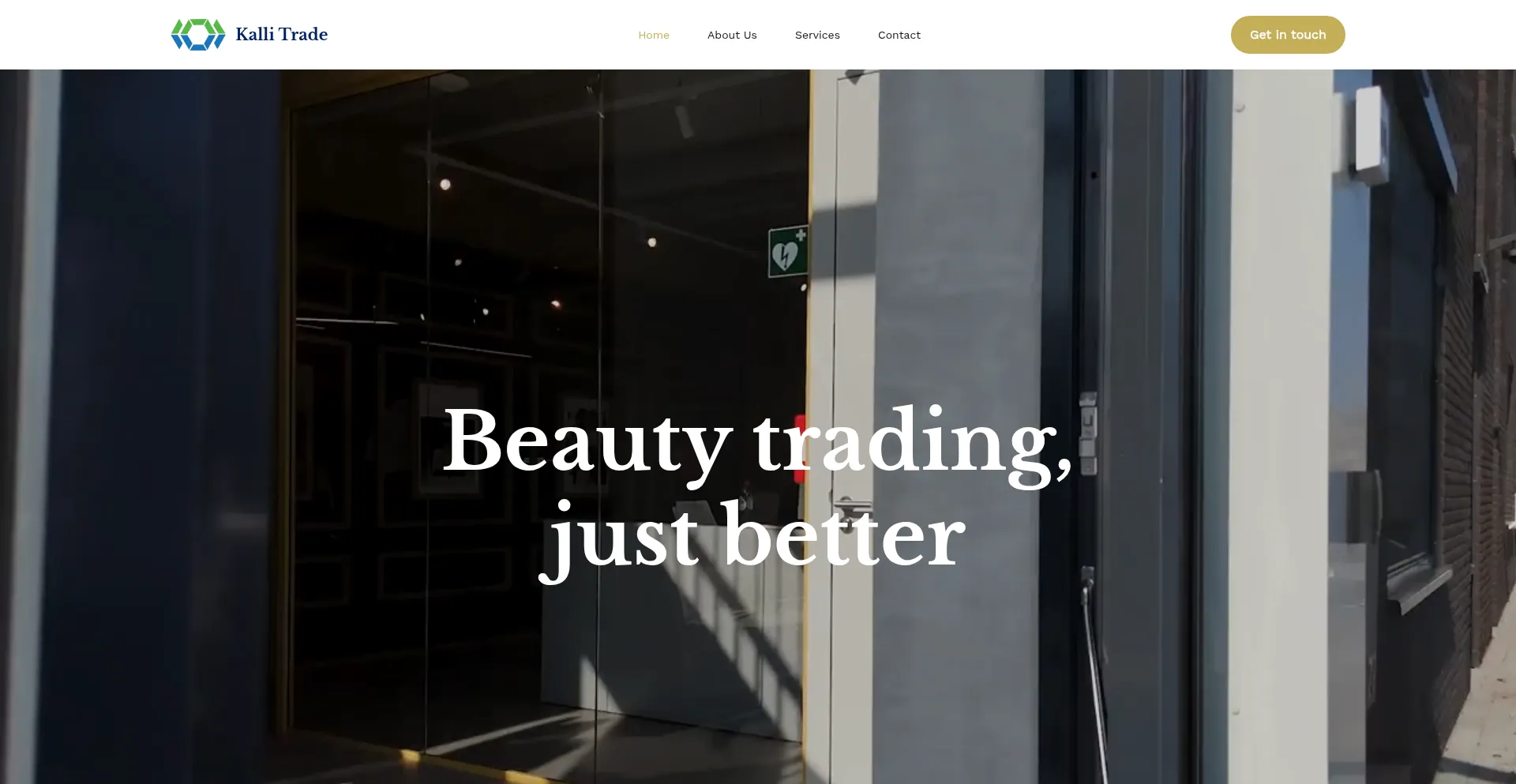 Website screenshot of Kallitrade.com
