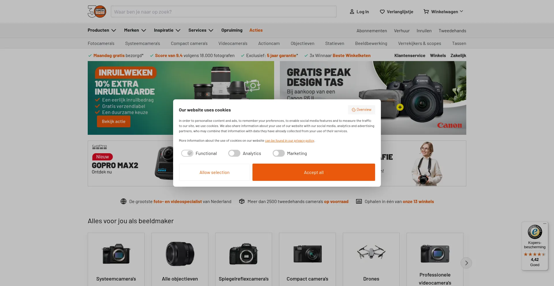 Kamera-express.nl Screenshot