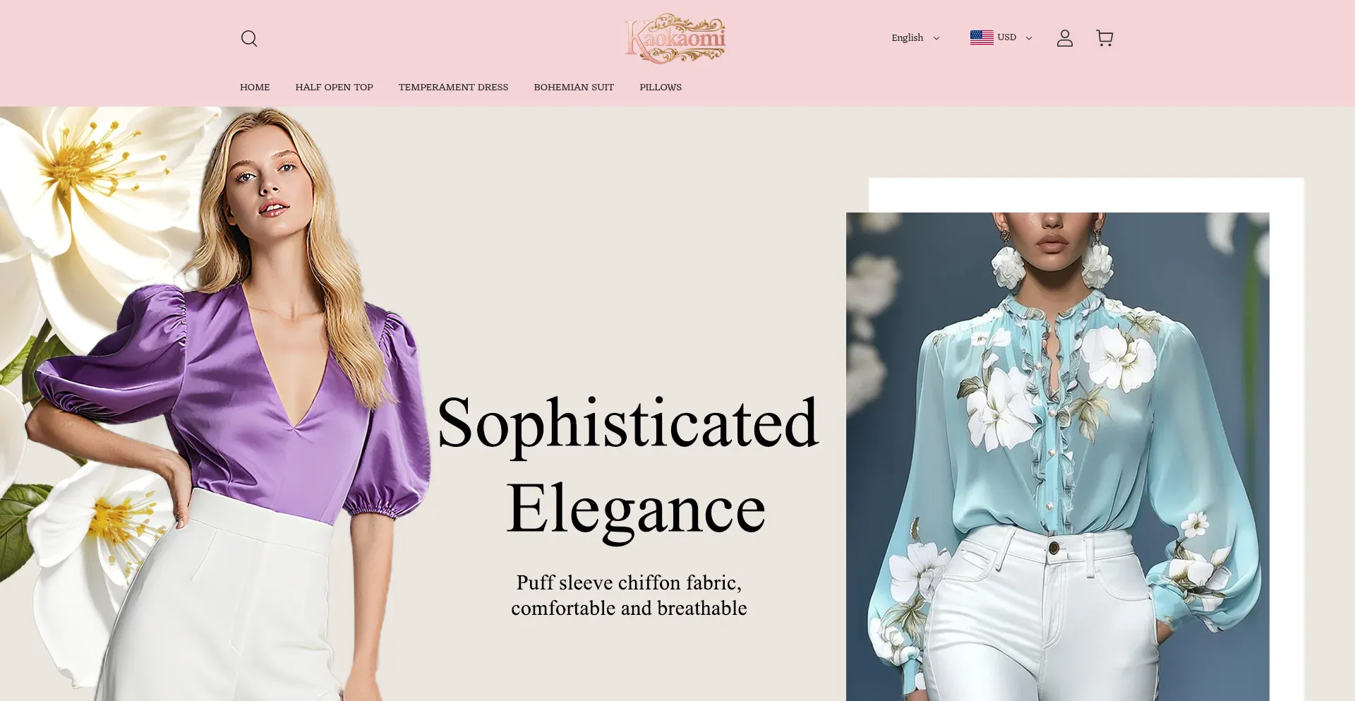 Website screenshot of Kaokaomi.com
