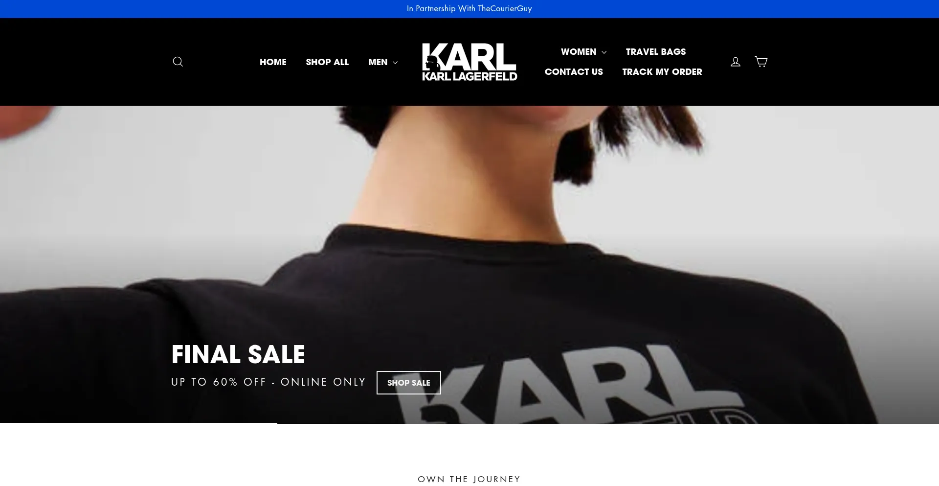 Website screenshot of Karllagerfeld-store.co.za