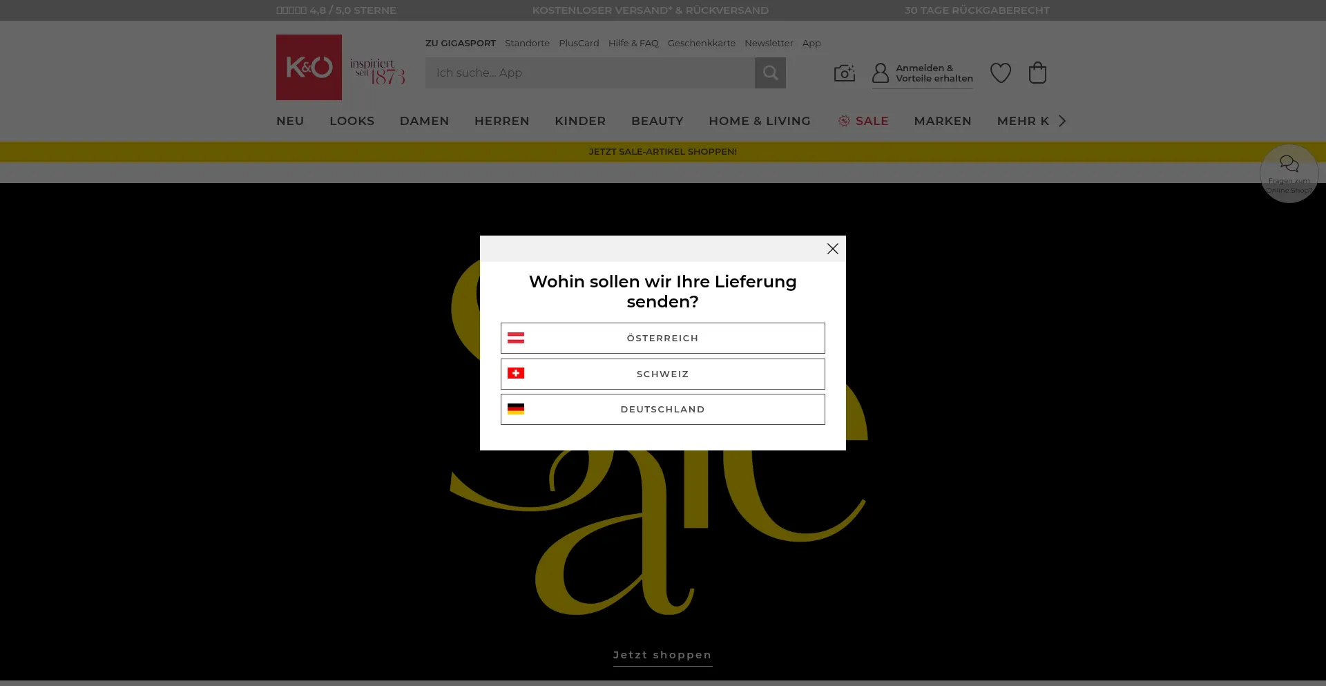 Website screenshot of Kastner-oehler.at