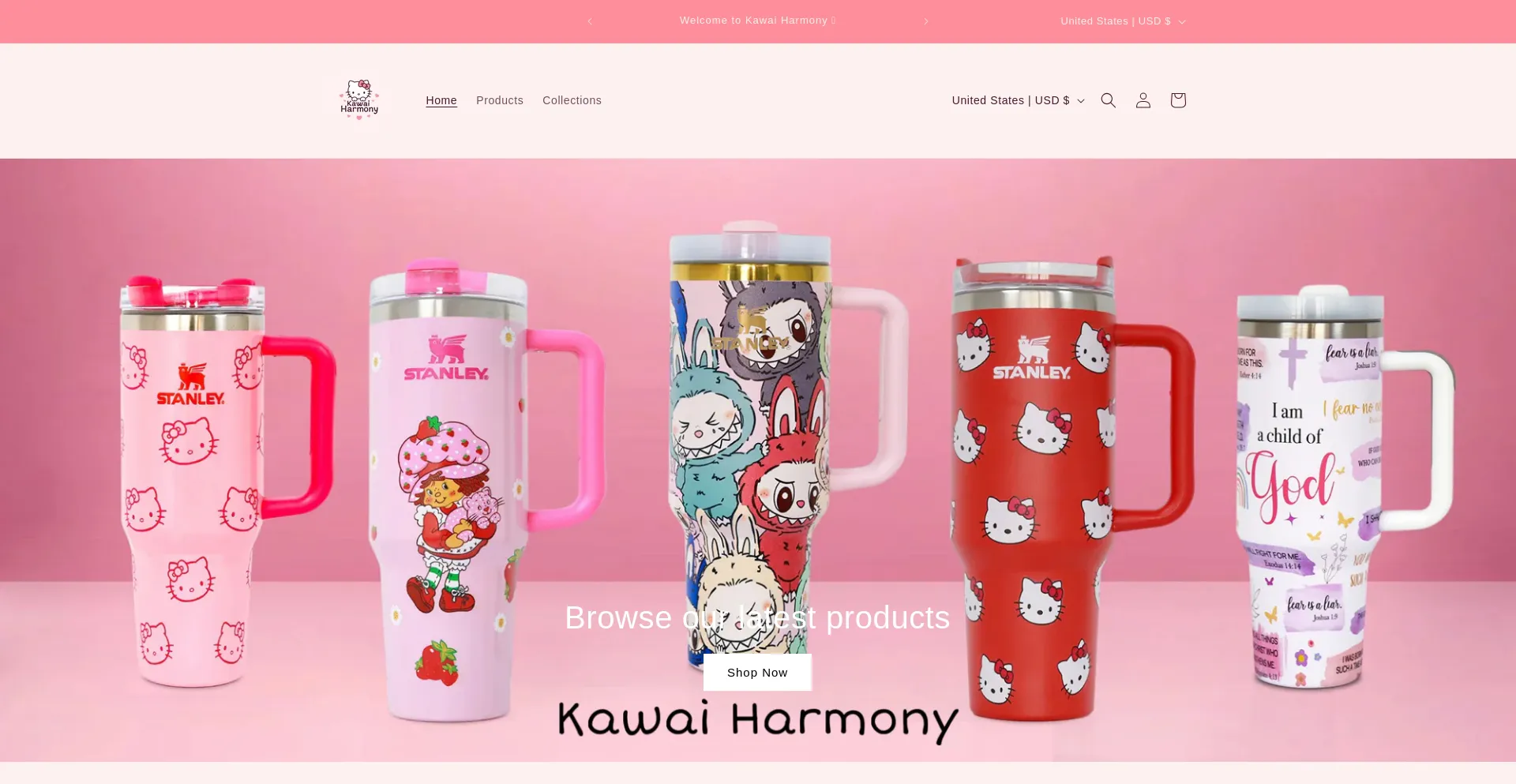Website screenshot of Kawaiharmony.com