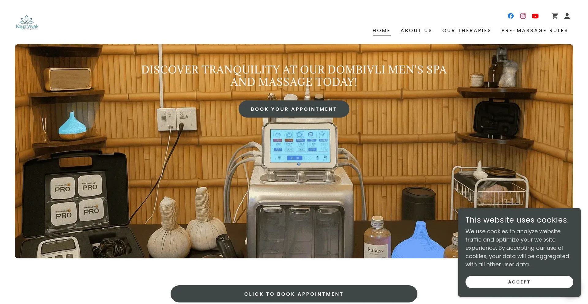 Website screenshot of Kayavivek.in