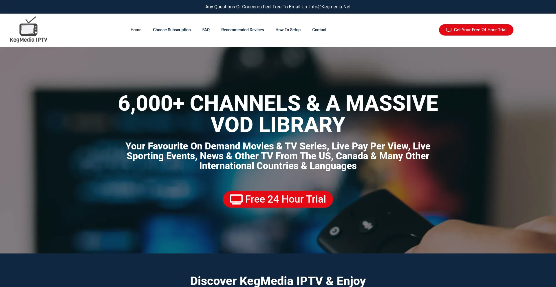 Website screenshot of Kegmedia.net