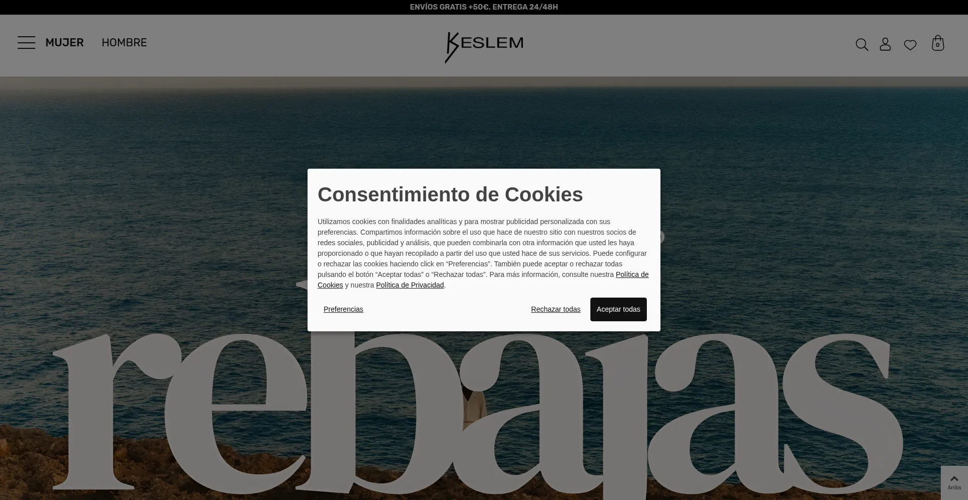 Website screenshot of Keslem.es
