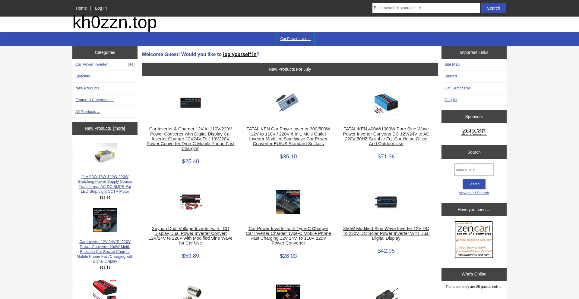 Website screenshot of Kh0zzn.top
