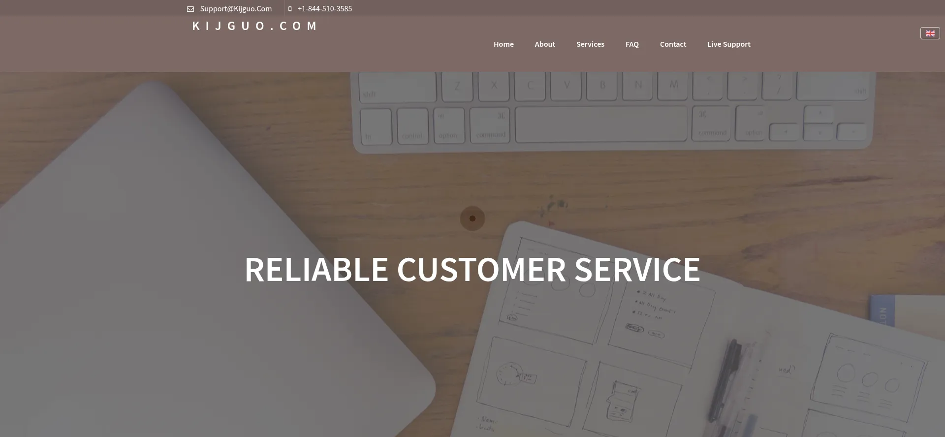 Website screenshot of Kijguo.com