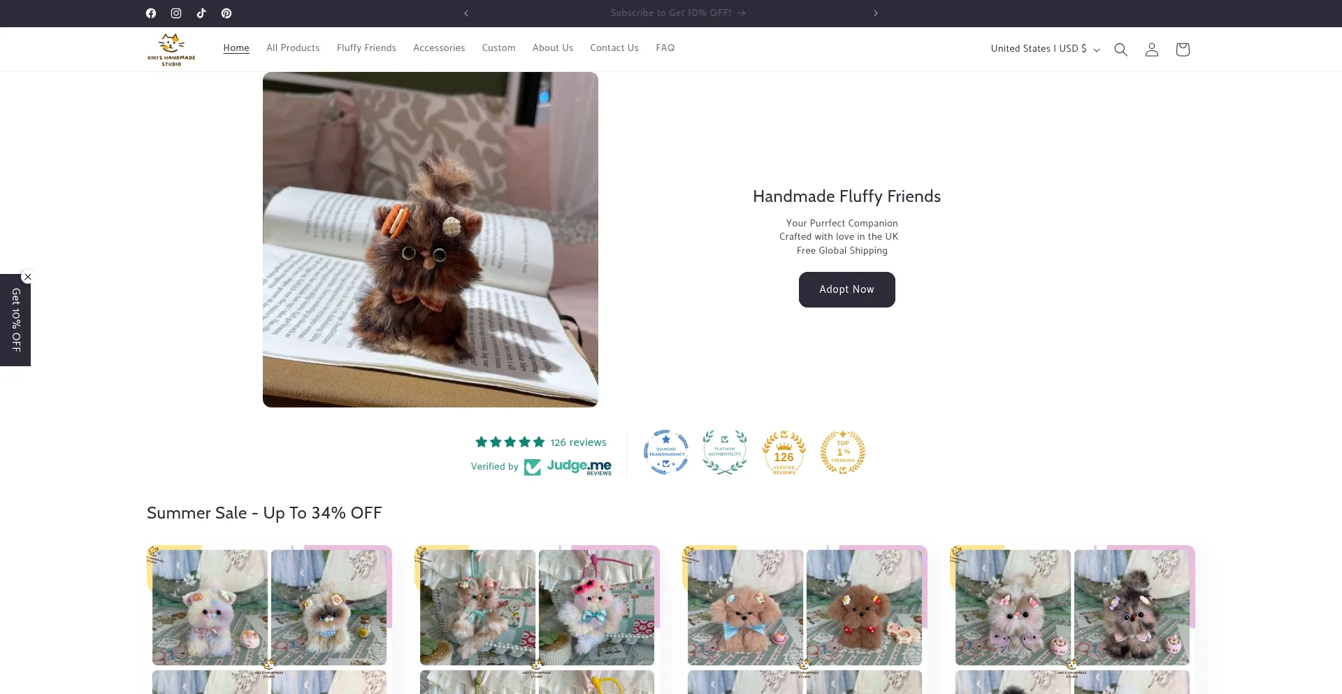 Website screenshot of Kiki-magic.co.uk