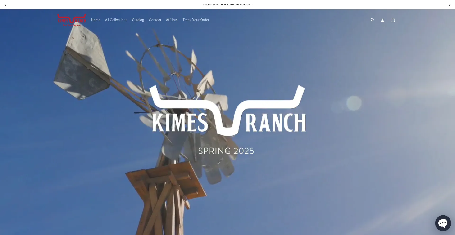 Website screenshot of Kimesranchjeans.com