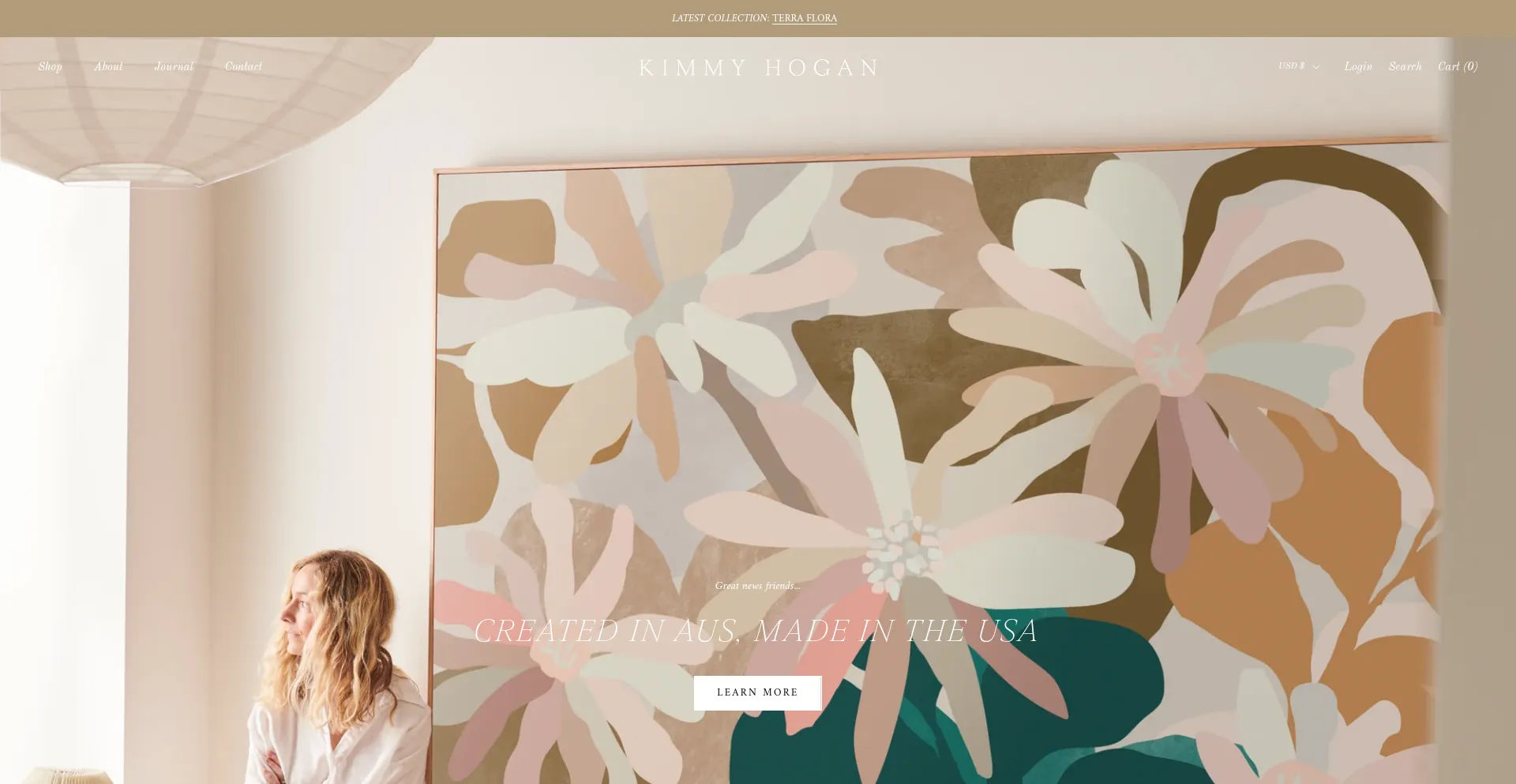 Website screenshot of Kimmyhogan.com.au