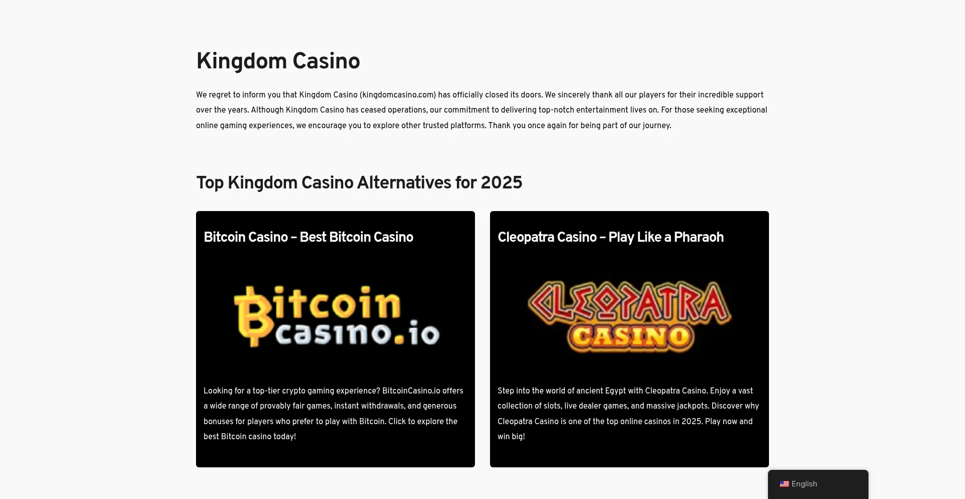 Kingdomcasino.com é Seguro e Confiável?