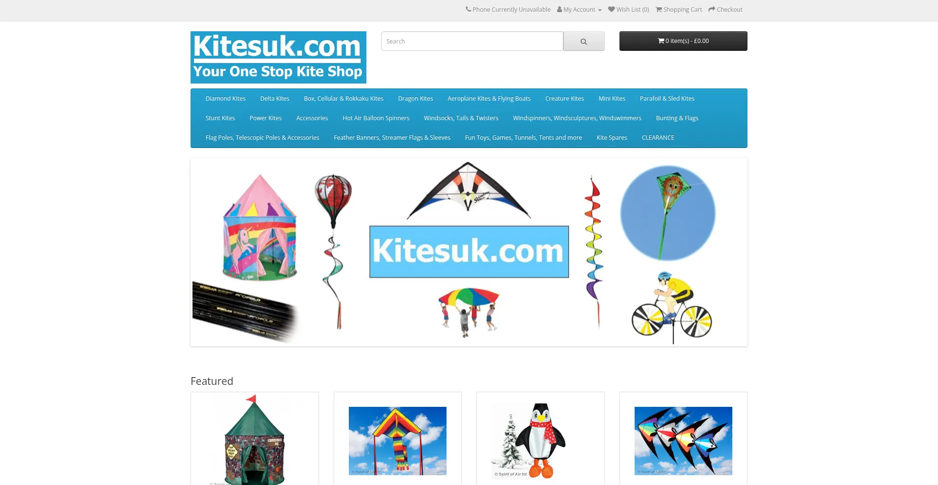 Website screenshot of Kitesuk.com
